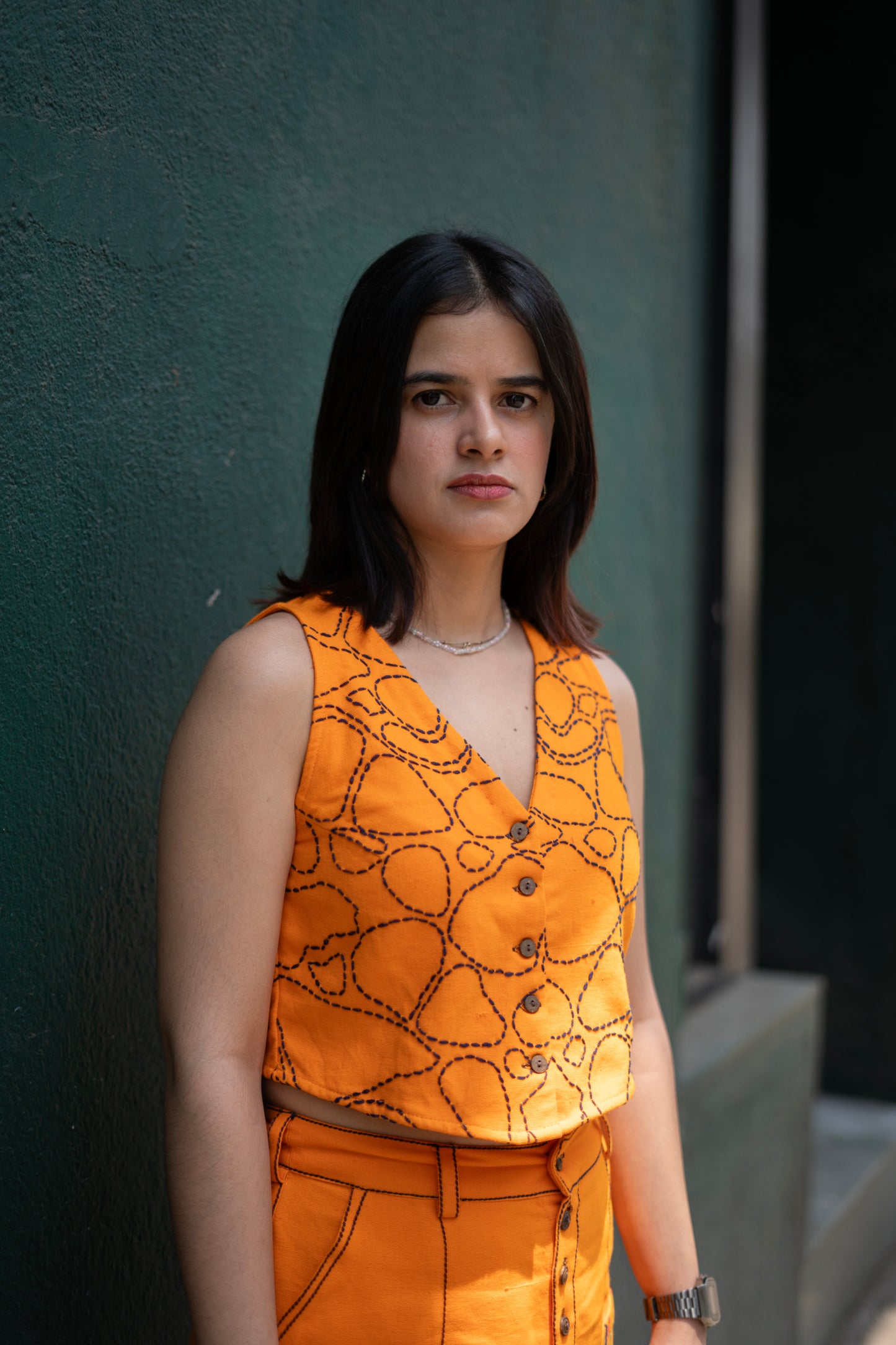 Embroidered Cotton Kantha Vest