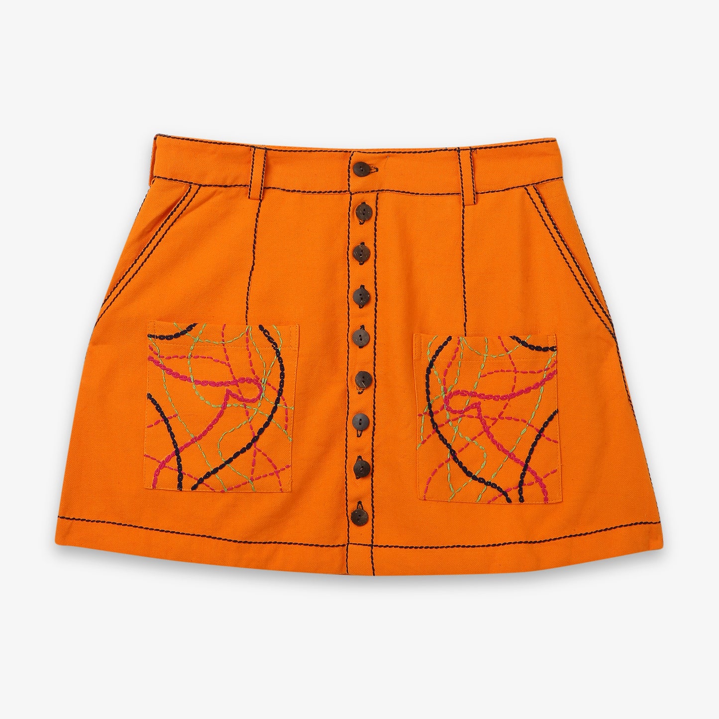 Kantha Pocket Mini Skirt