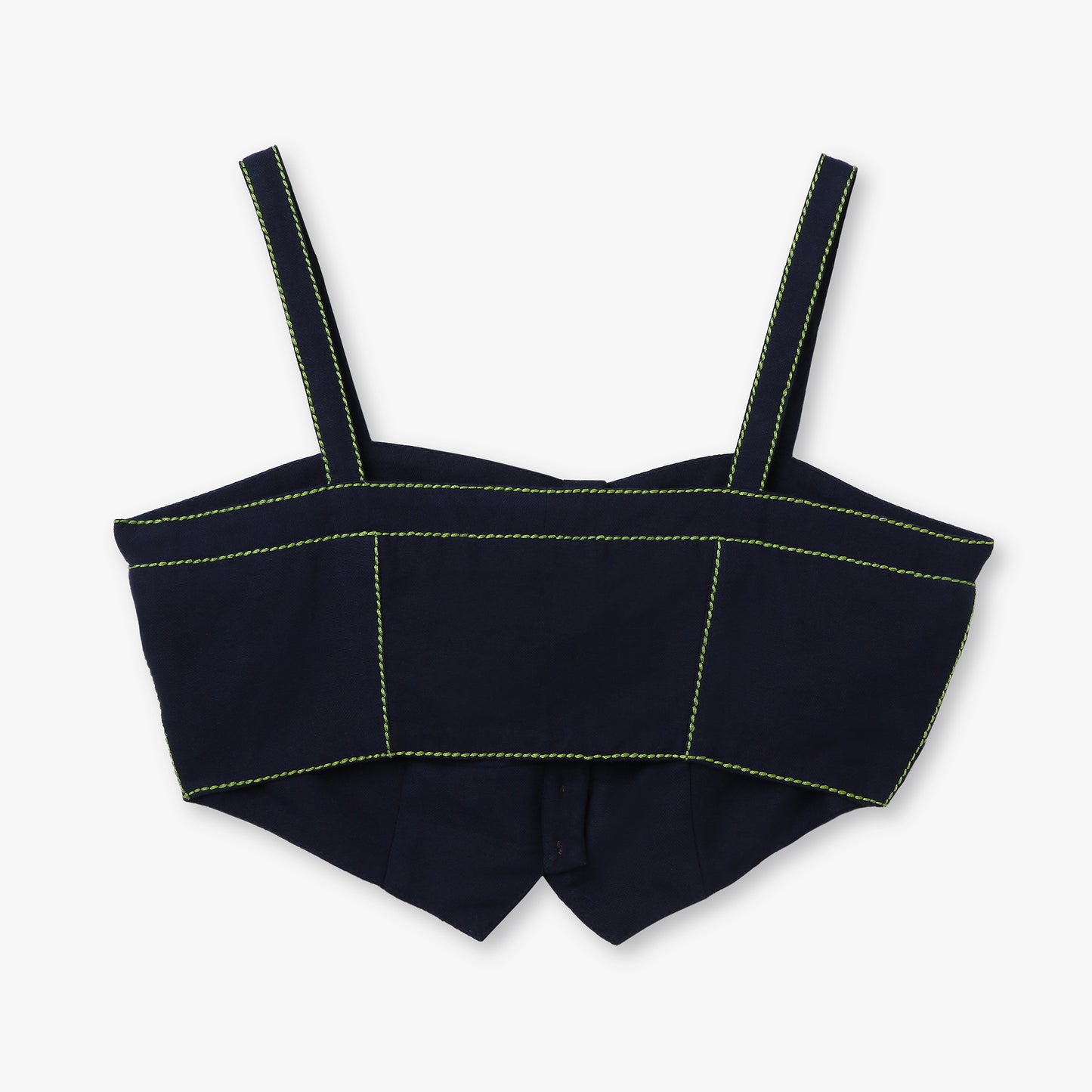 Corset Top Contrast Stitching