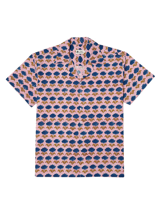 Champa Bazaar Camp Shirt - Sanganeri Block Print