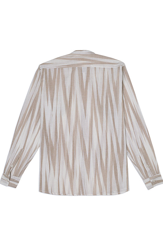 POCHAMPALLY IKAT TIE-DYE - BROWN/WHITE