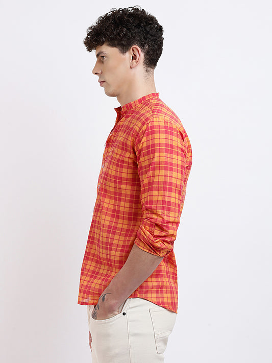 Summer Mangoes Regular Fit Shirt - Madras Checks
