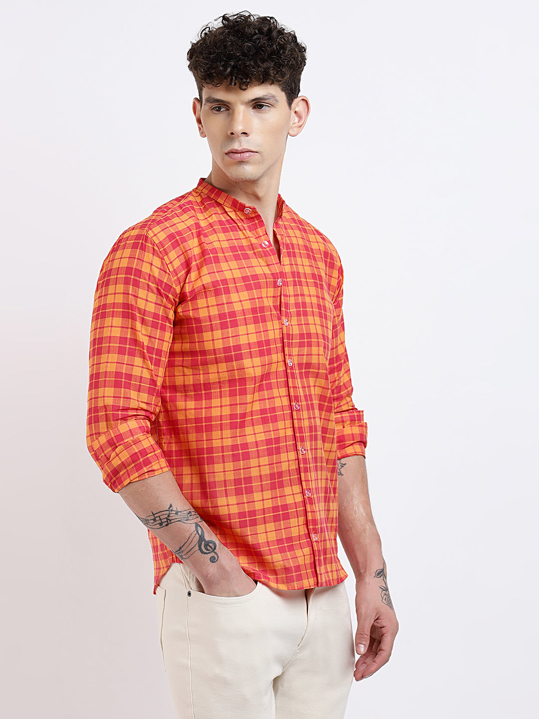 Summer Mangoes Regular Fit Shirt - Madras Checks