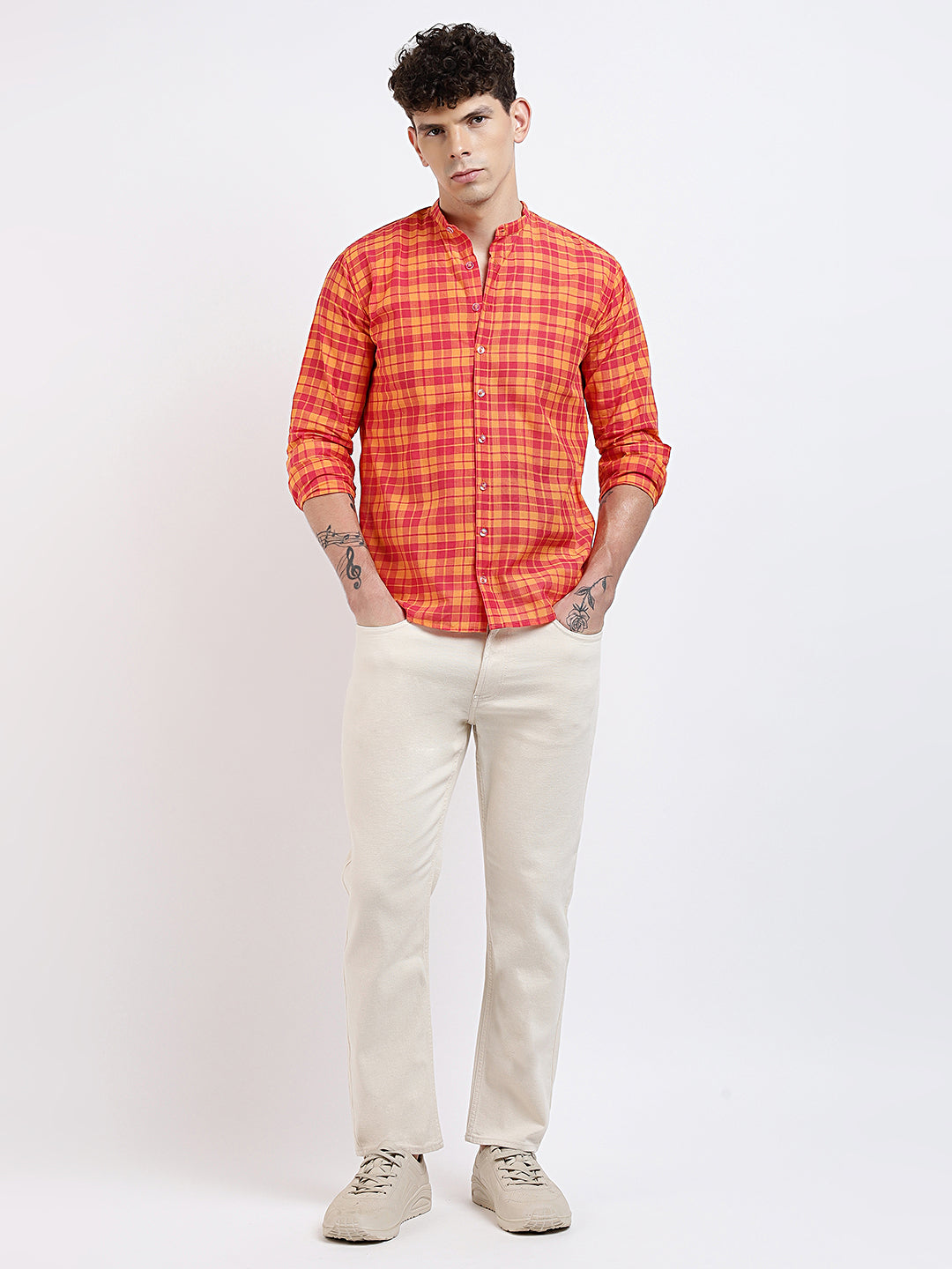 Summer Mangoes Regular Fit Shirt - Madras Checks