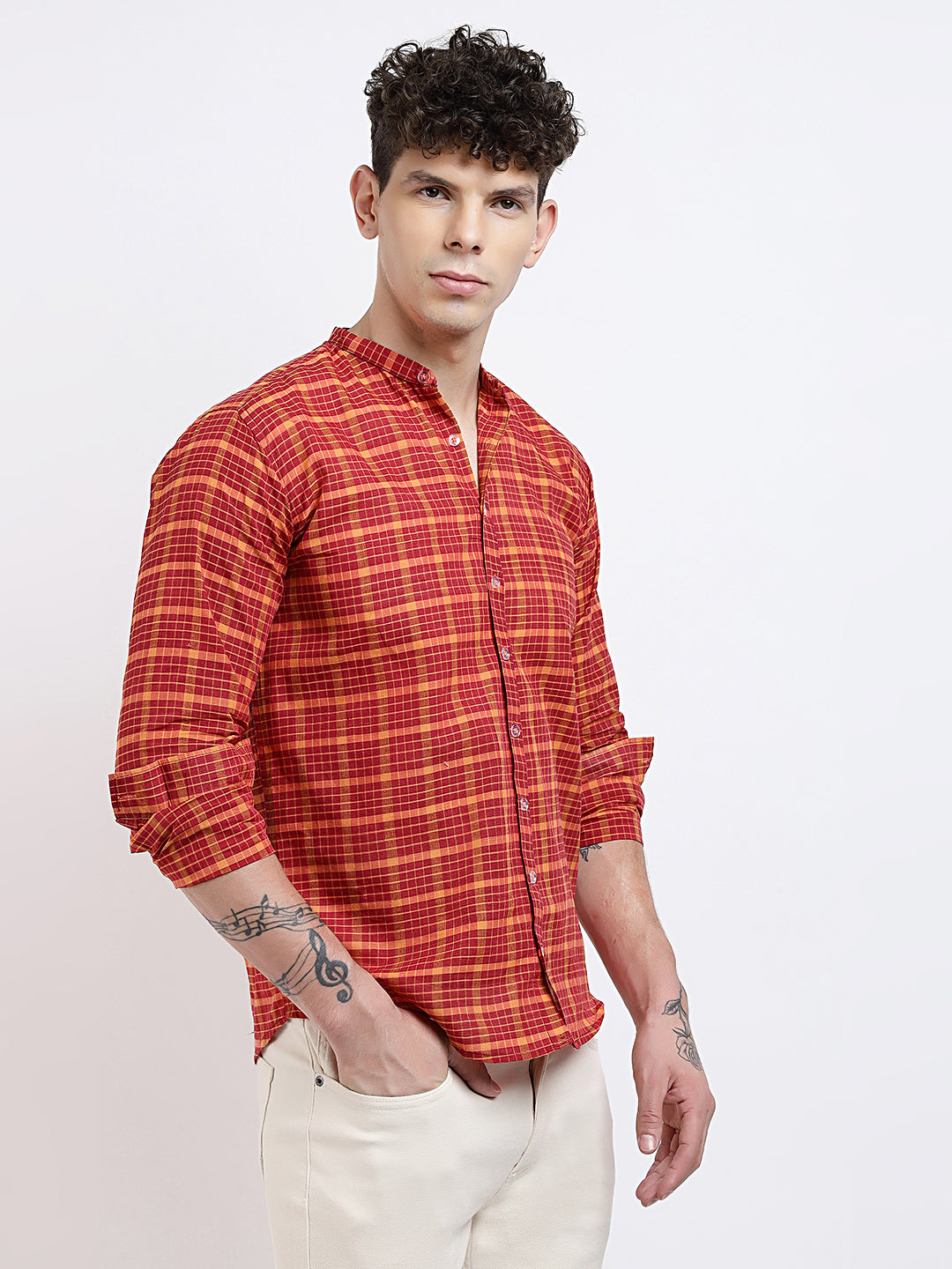 Sunset Adda Regular Fit Shirt - Madras Checks