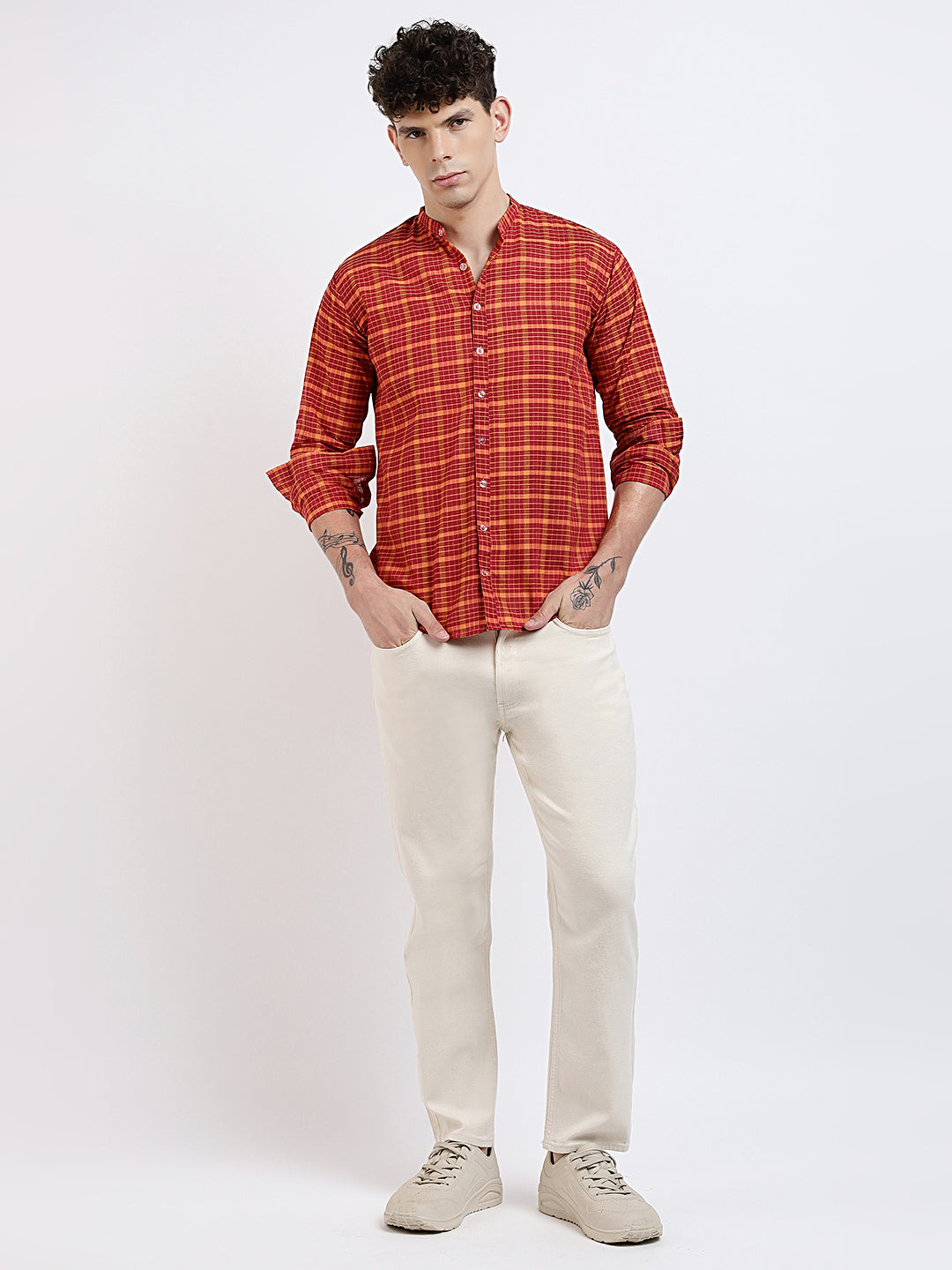 Sunset Adda Regular Fit Shirt - Madras Checks