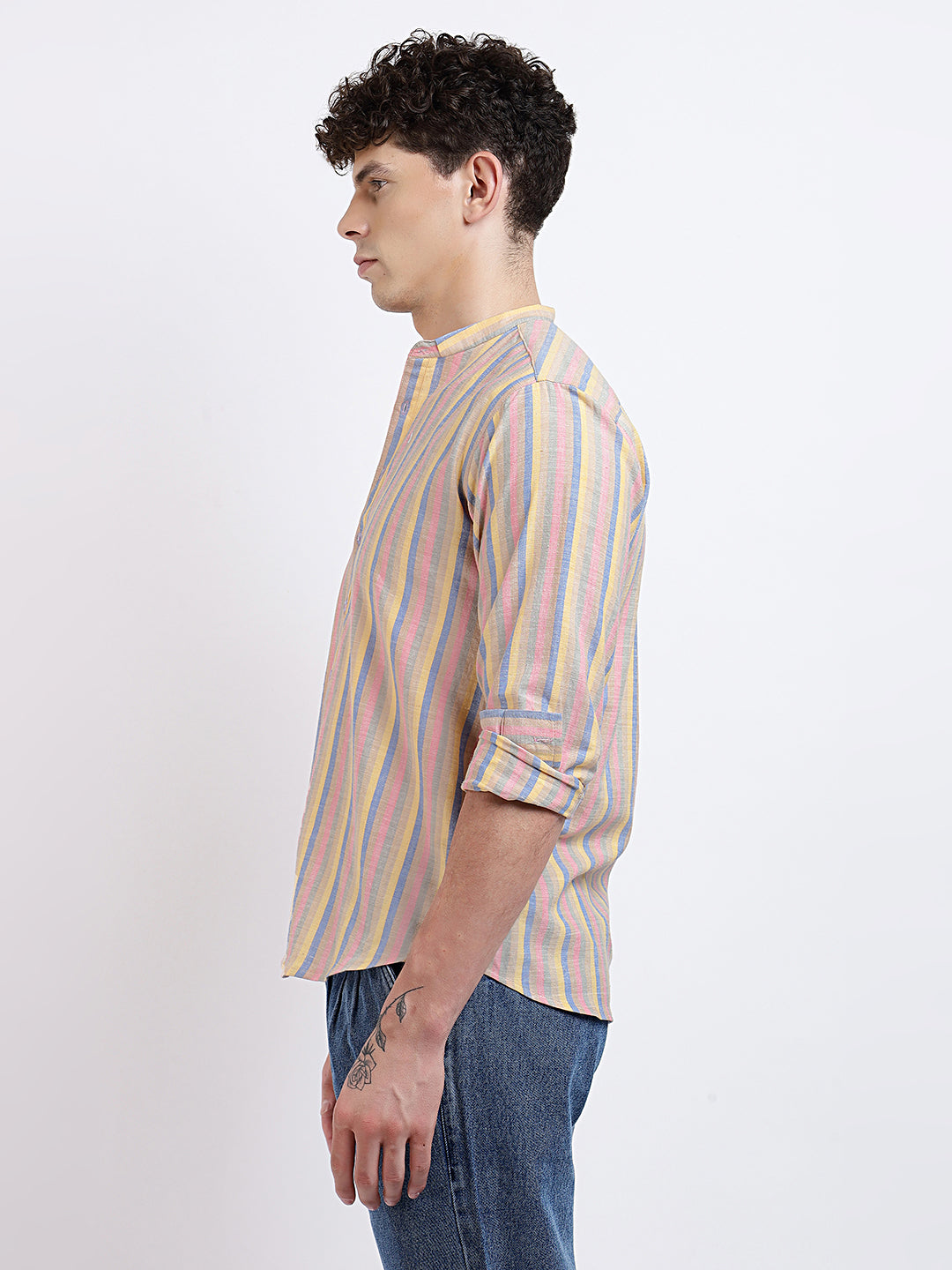Sundowner Stripe Regular Fit Shirt - Murshidabad Handwoven Cotton