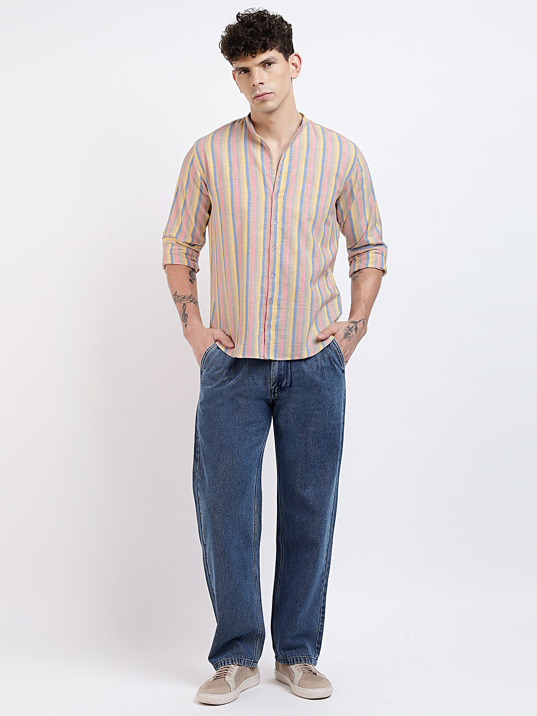 Sundowner Stripe Regular Fit Shirt - Murshidabad Handwoven Cotton