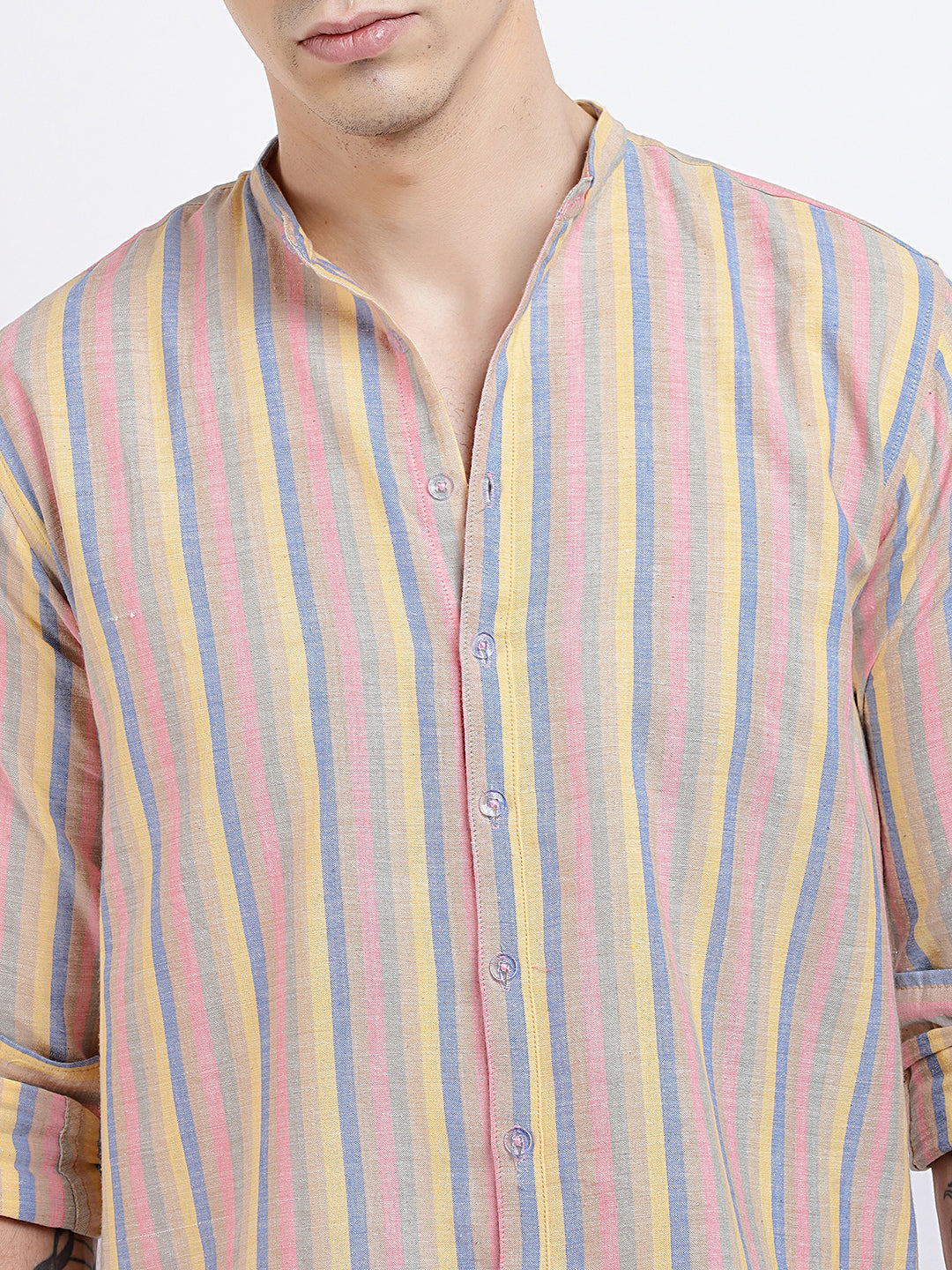 Sundowner Stripe Regular Fit Shirt - Murshidabad Handwoven Cotton