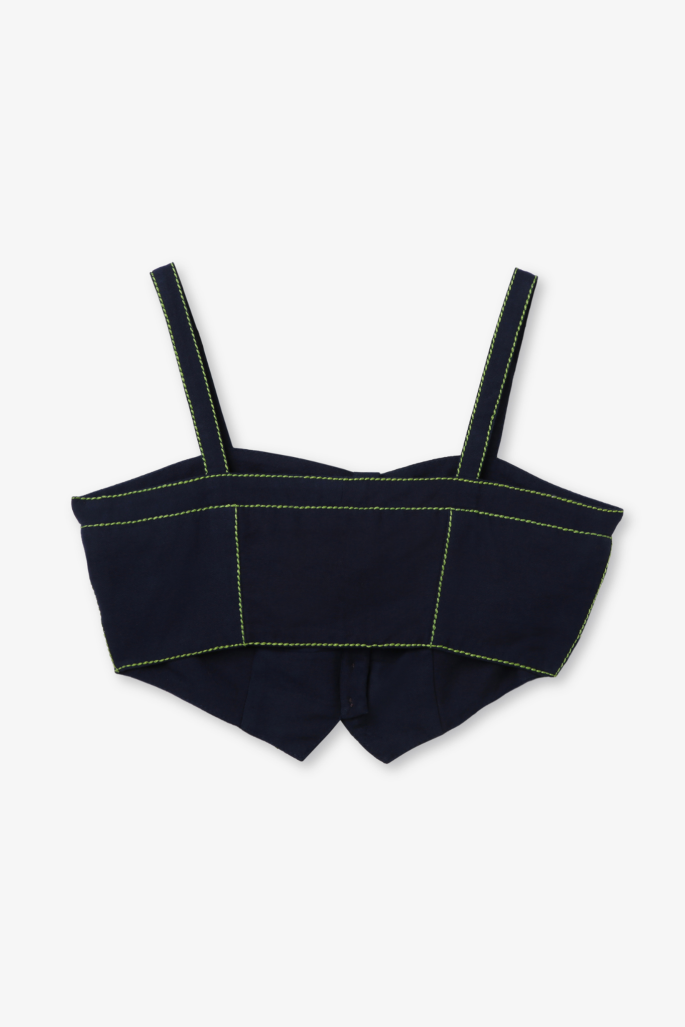 Corset Top Contrast Stitching