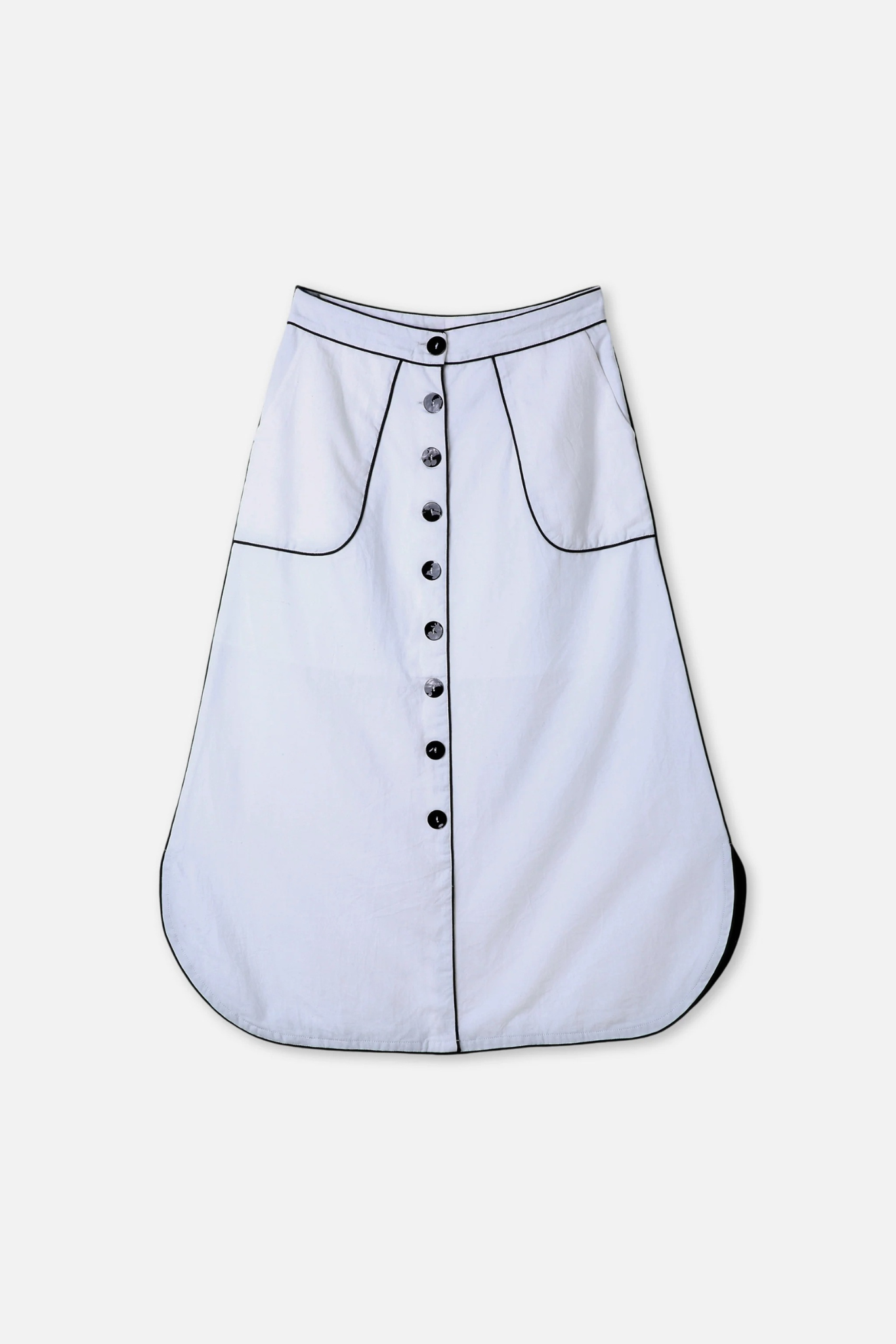 Outline Detail Straight Midi Skirt