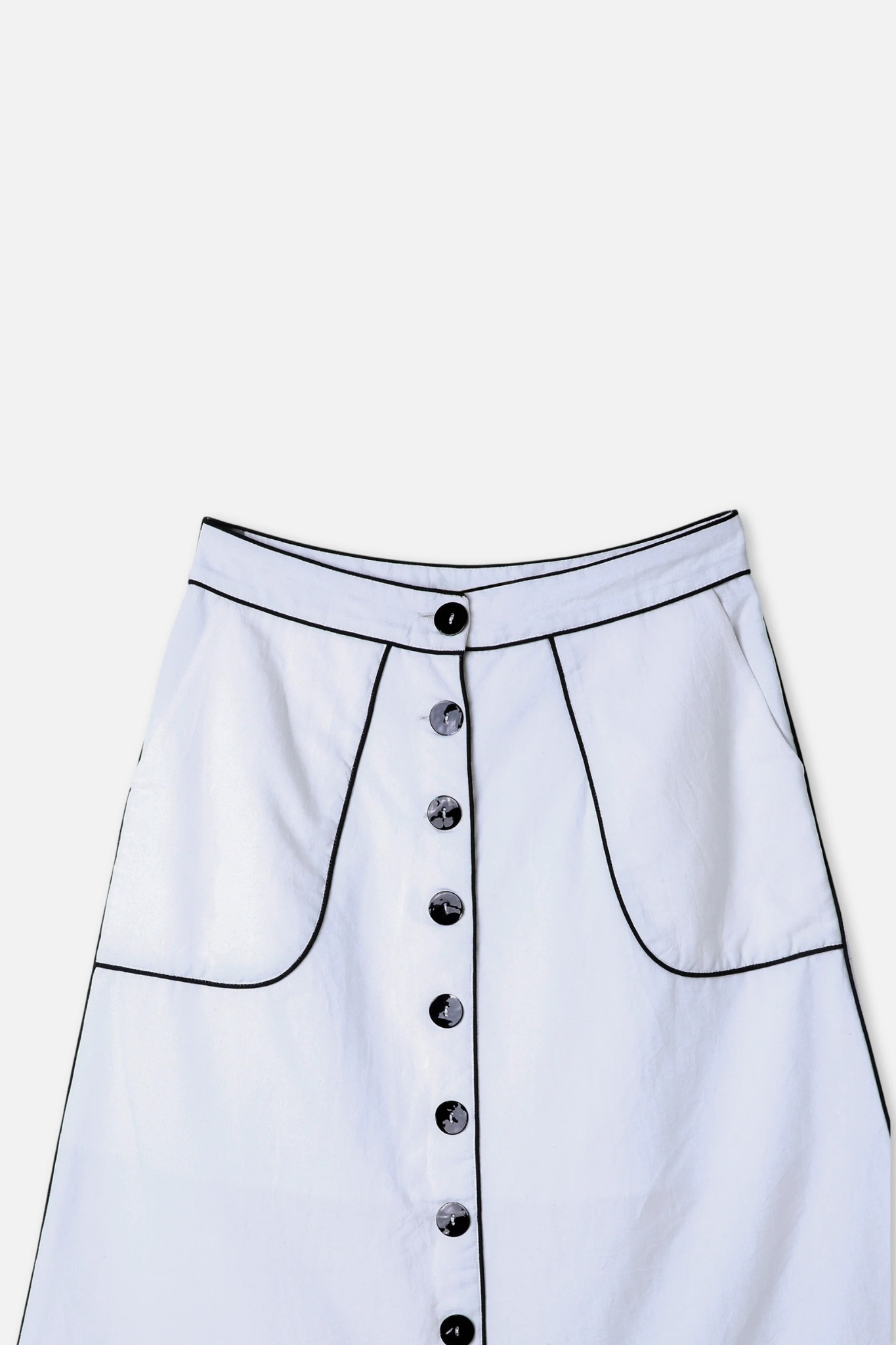 Outline Detail Straight Midi Skirt