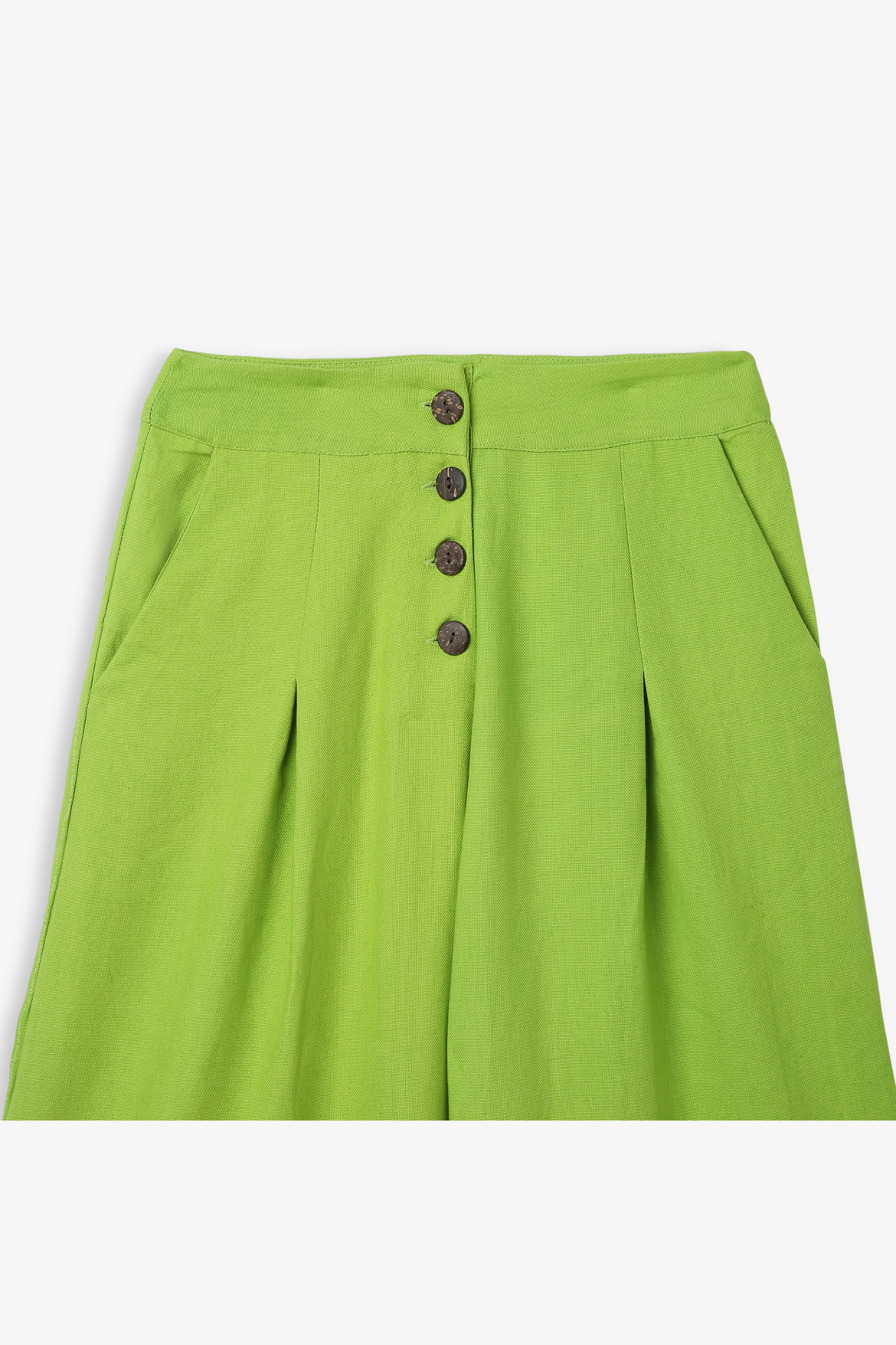 Wide-Leg Trousers Kantha Embroidered Hem