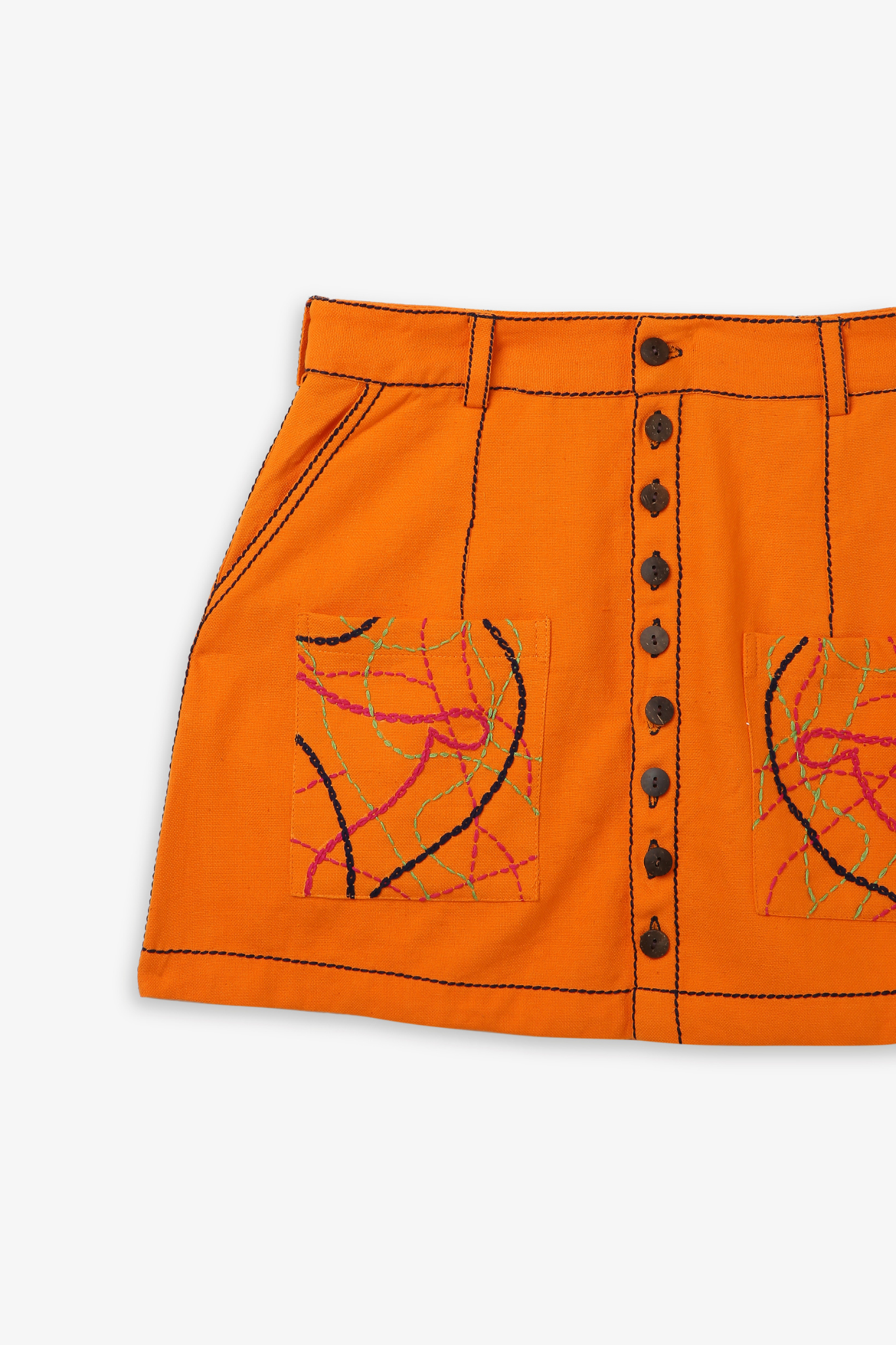 Kantha Pocket Mini Skirt