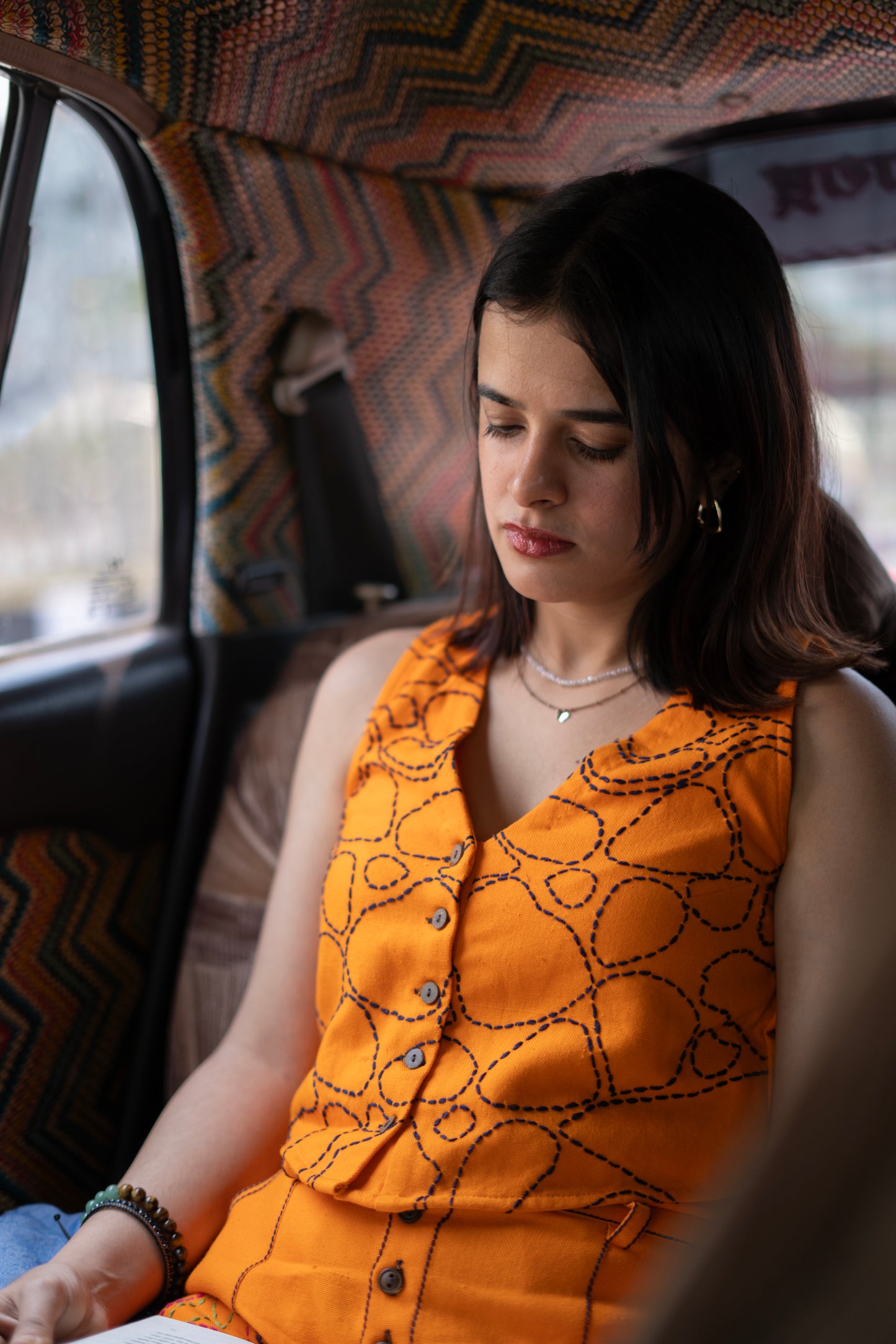 Embroidered Cotton Kantha Vest