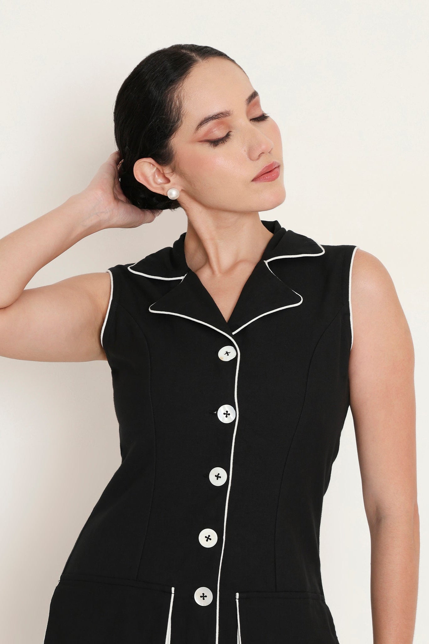 Buttoned Midi Dress