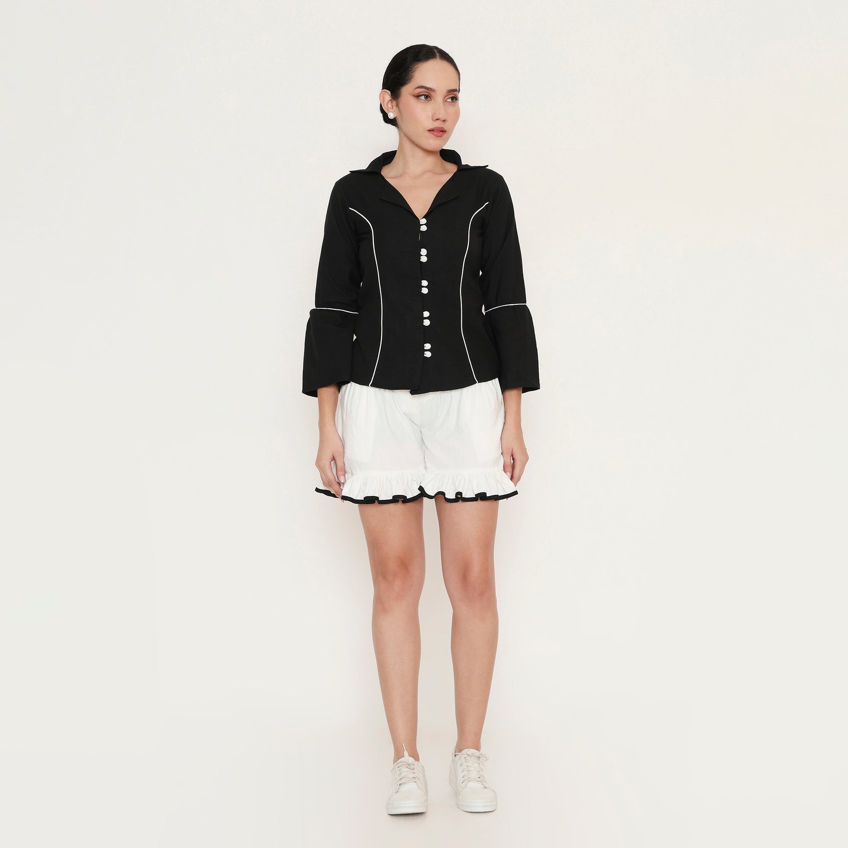 Ruffle Hem Shorts
