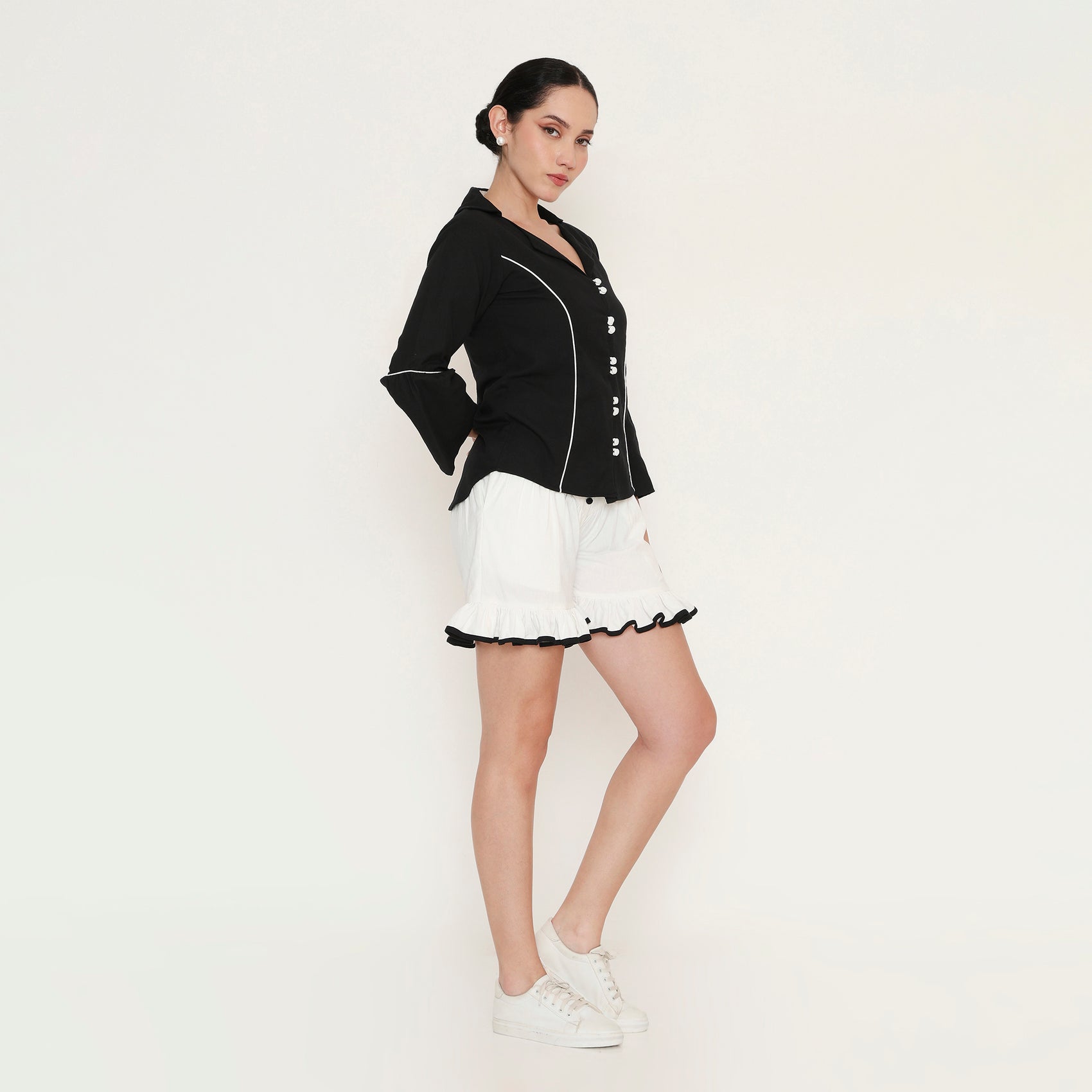 Ruffle Hem Shorts