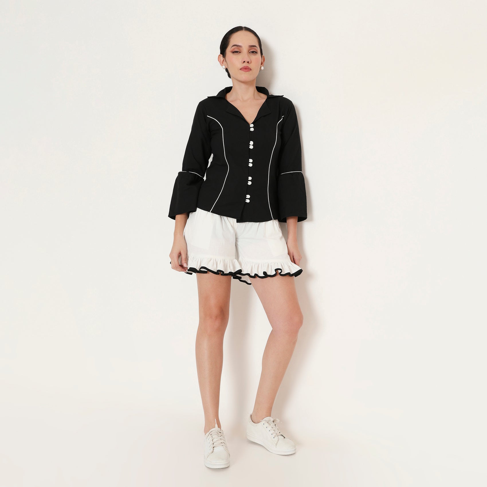Ruffle Hem Shorts
