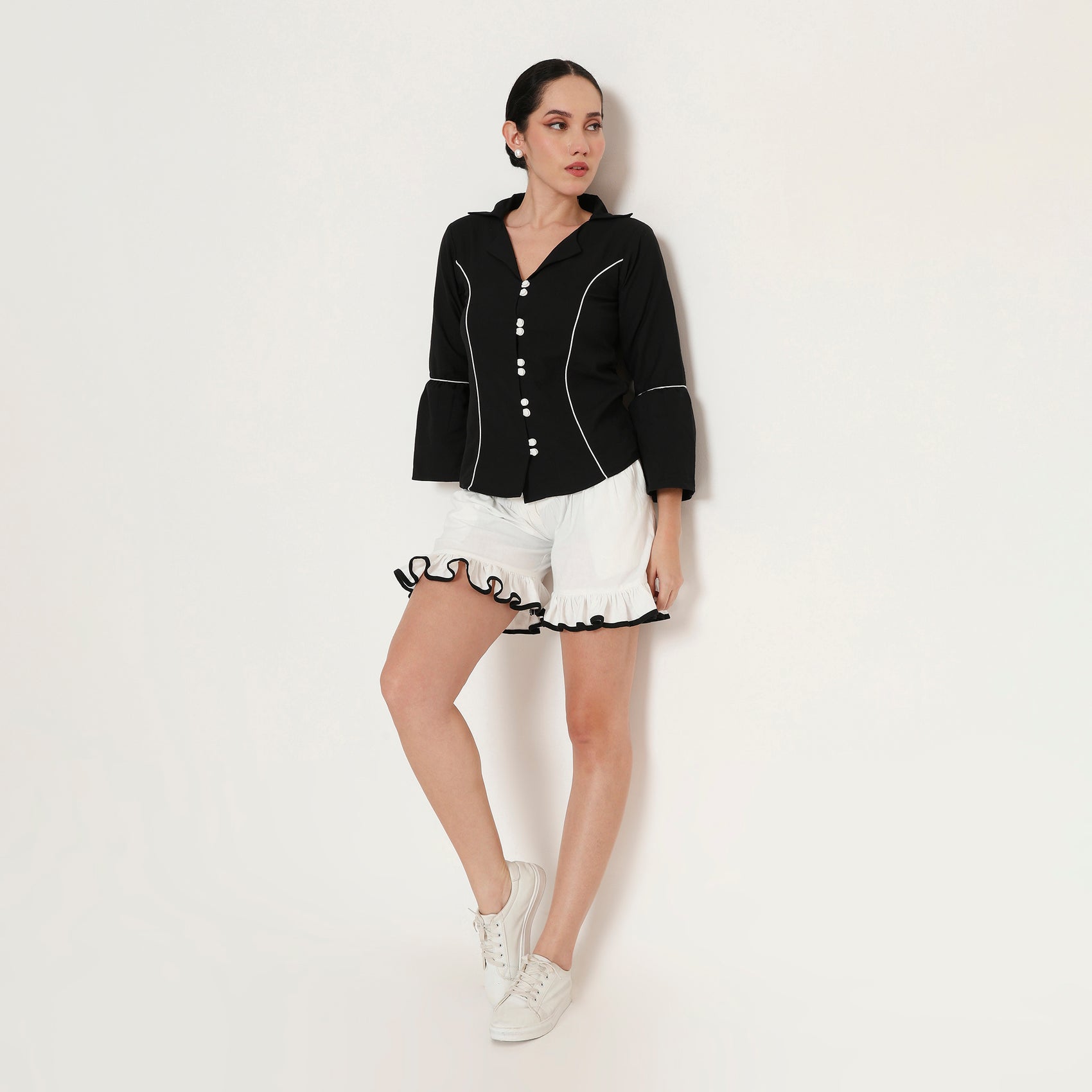 Ruffle Hem Shorts