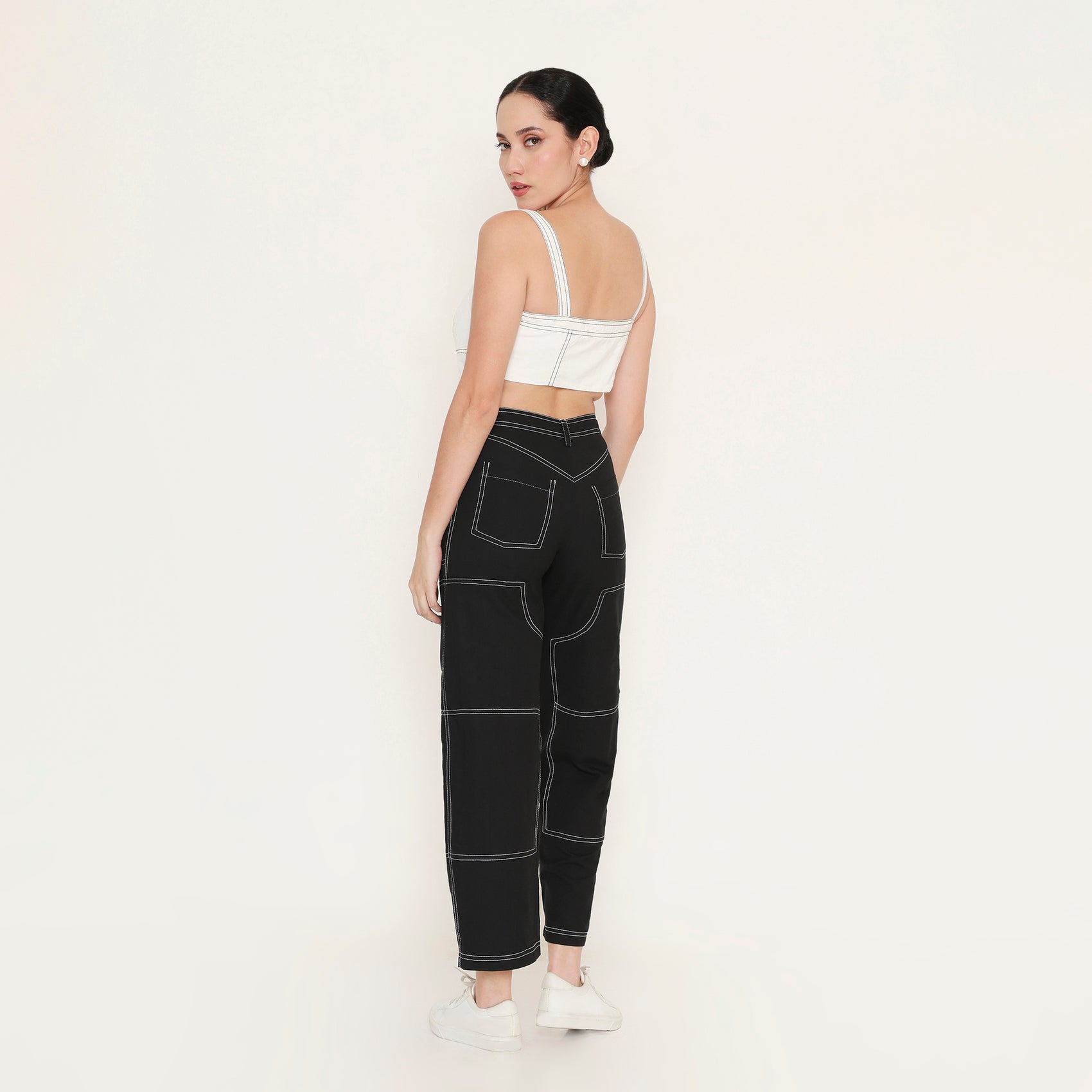 Panelled Poplin Bralette