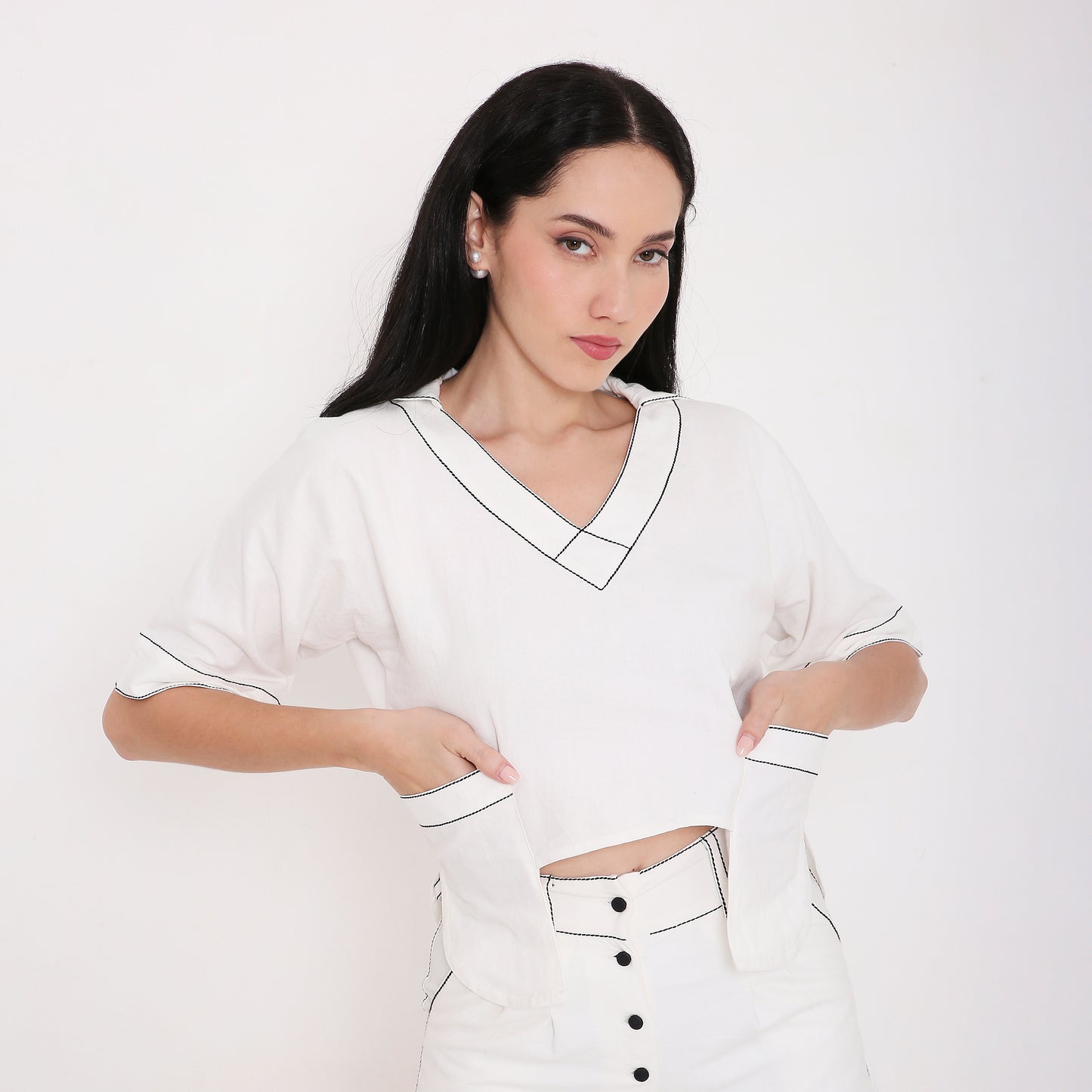 Piped Patch Pocket Top