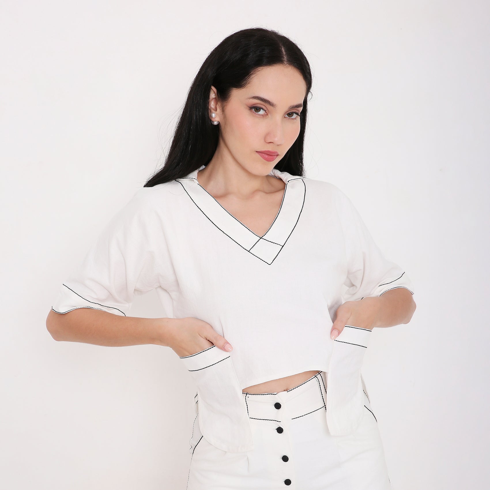 Piped Patch Pocket Top