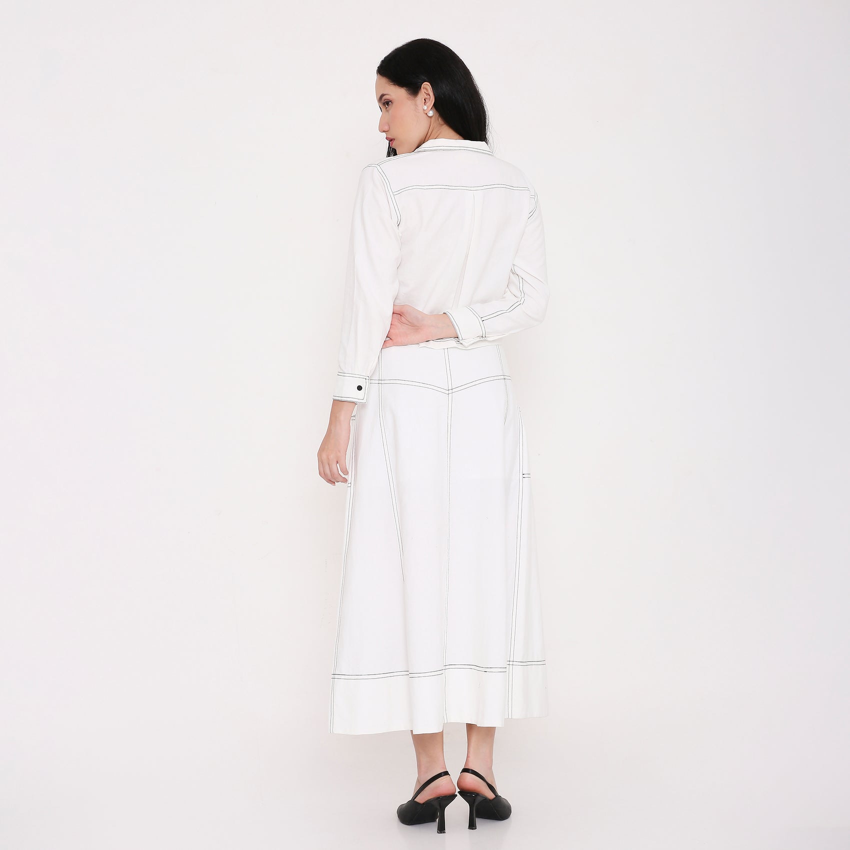 Linear Flow Maxi Skirt