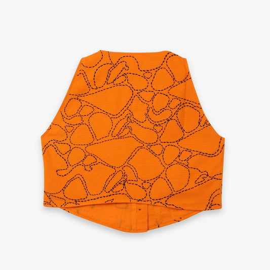 Embroidered Cotton Kantha Vest