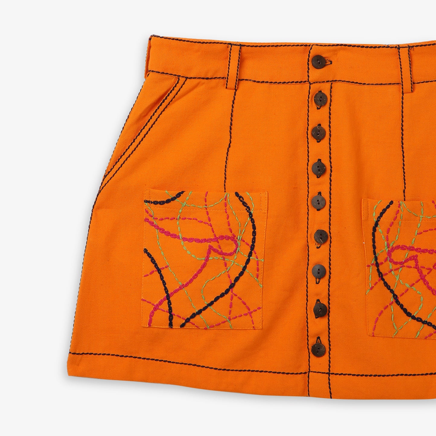 Kantha Pocket Mini Skirt