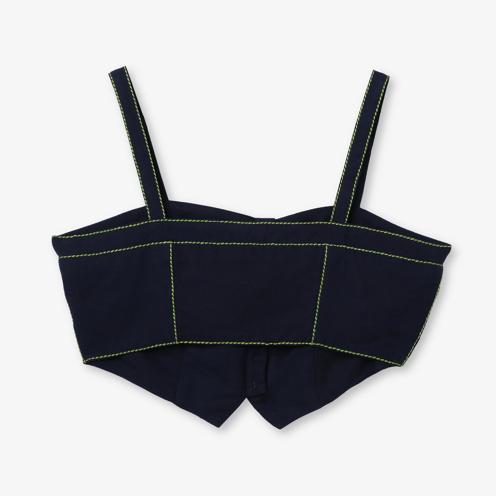 Corset Top Contrast Stitching