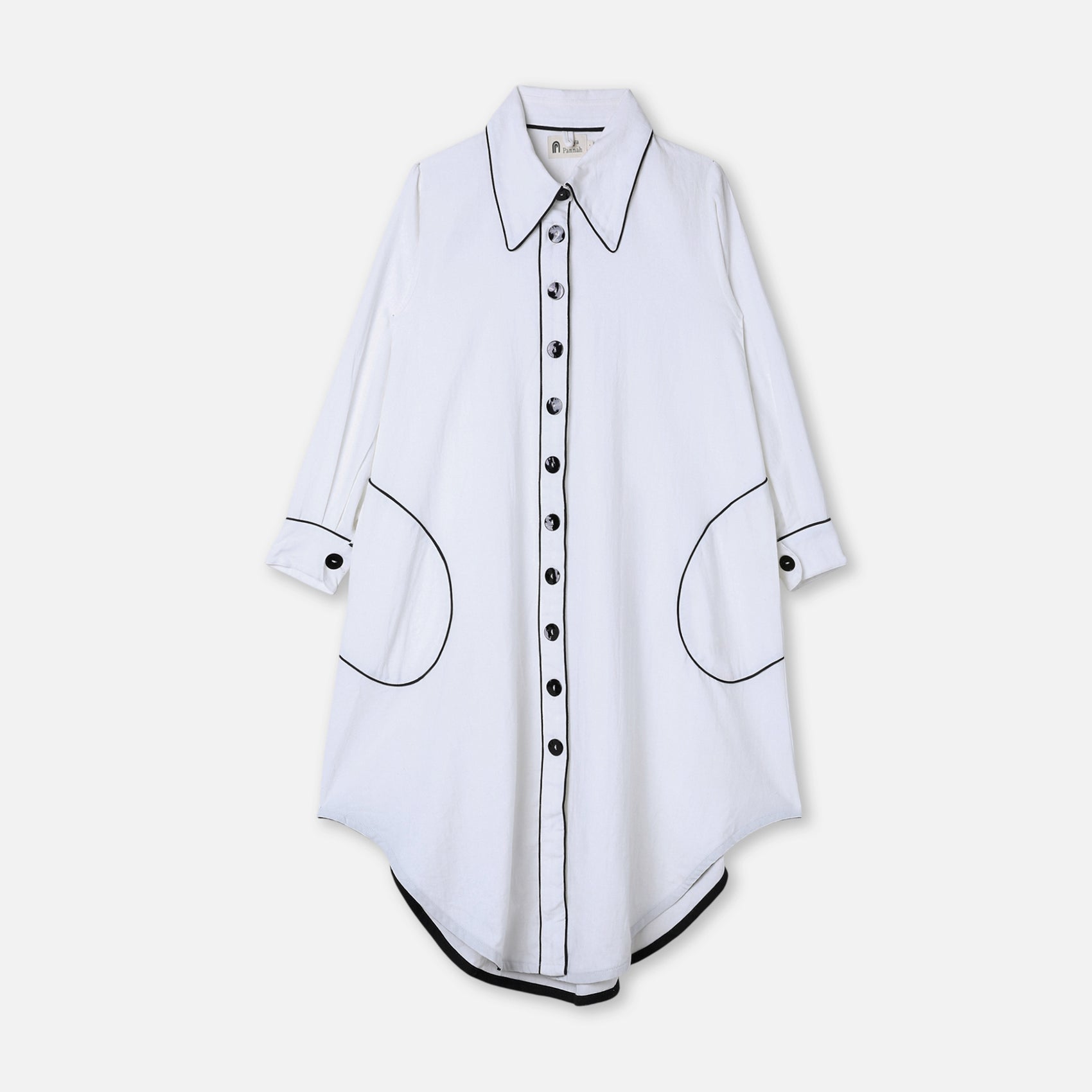 Oversized Stitch Detail Shirt Dress