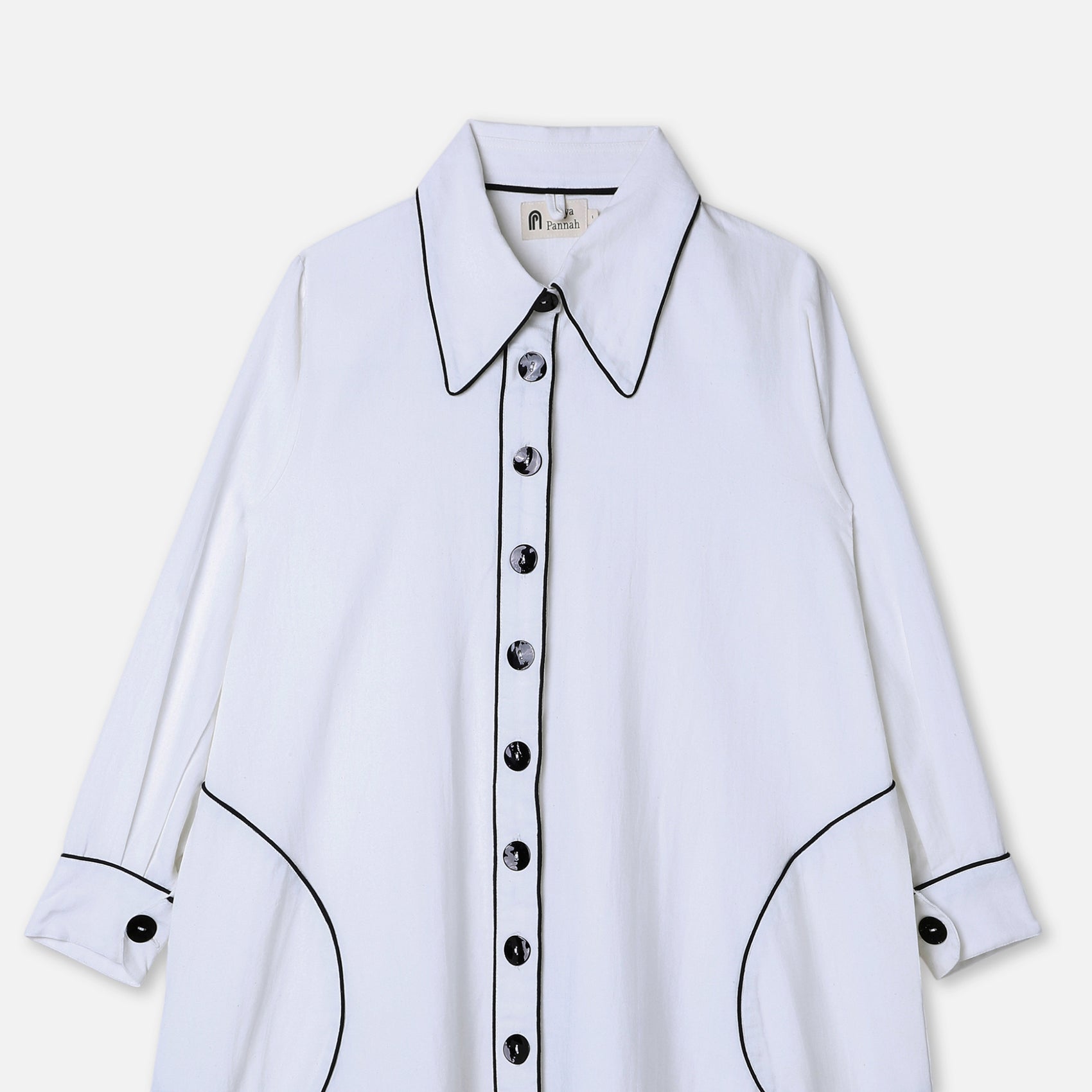 Oversized Stitch Detail Shirt Dress