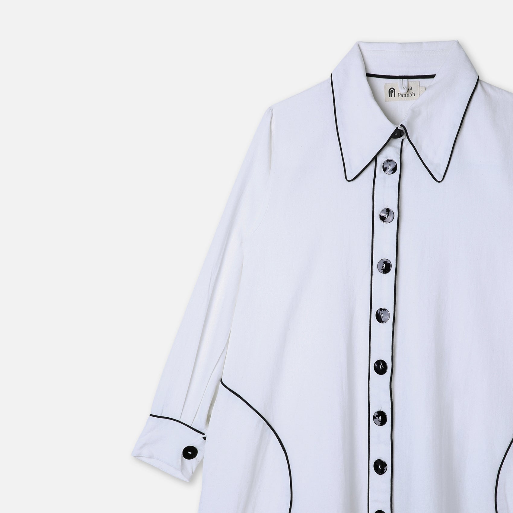 Oversized Stitch Detail Shirt Dress