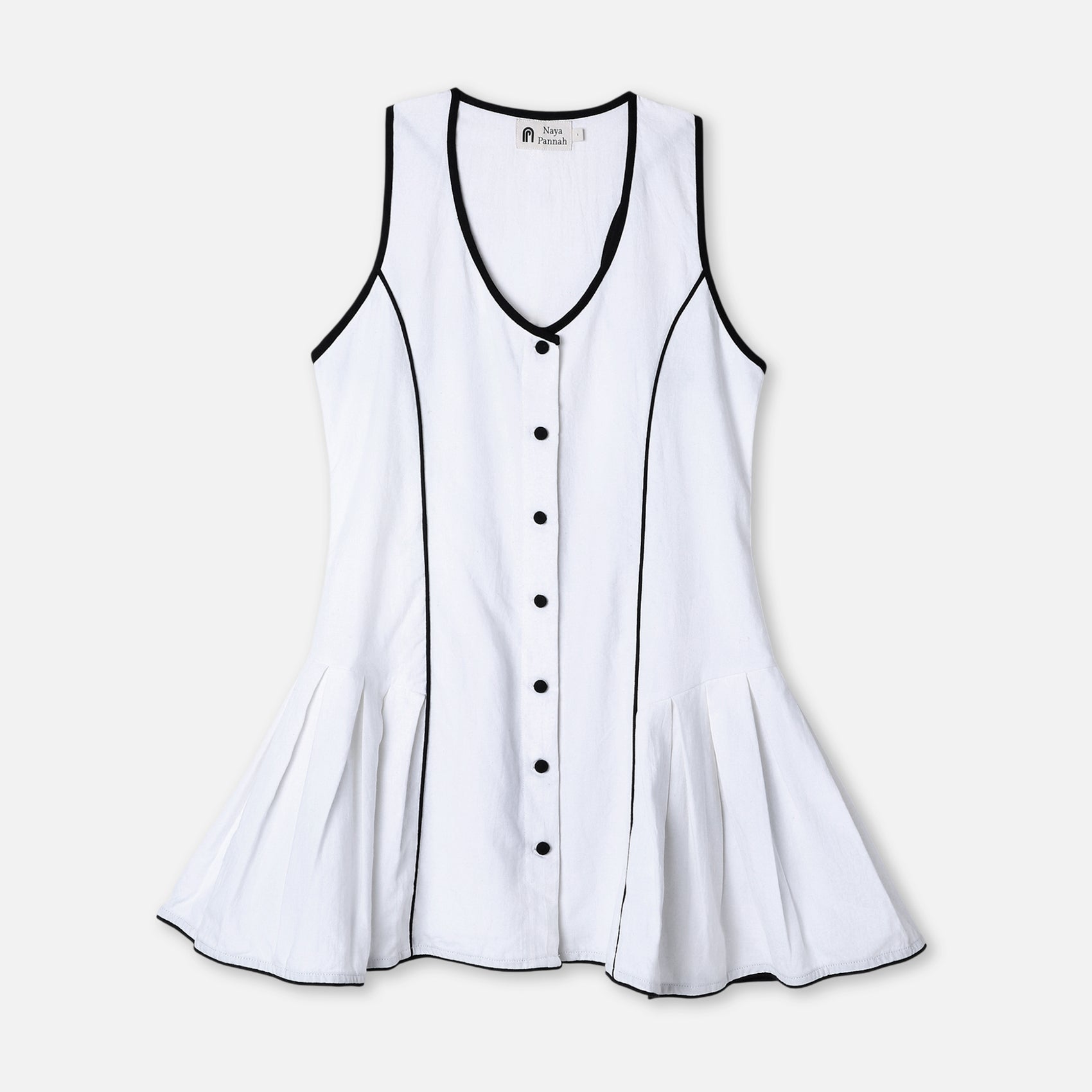 Racerback Contrast-Stitch Mini Dress
