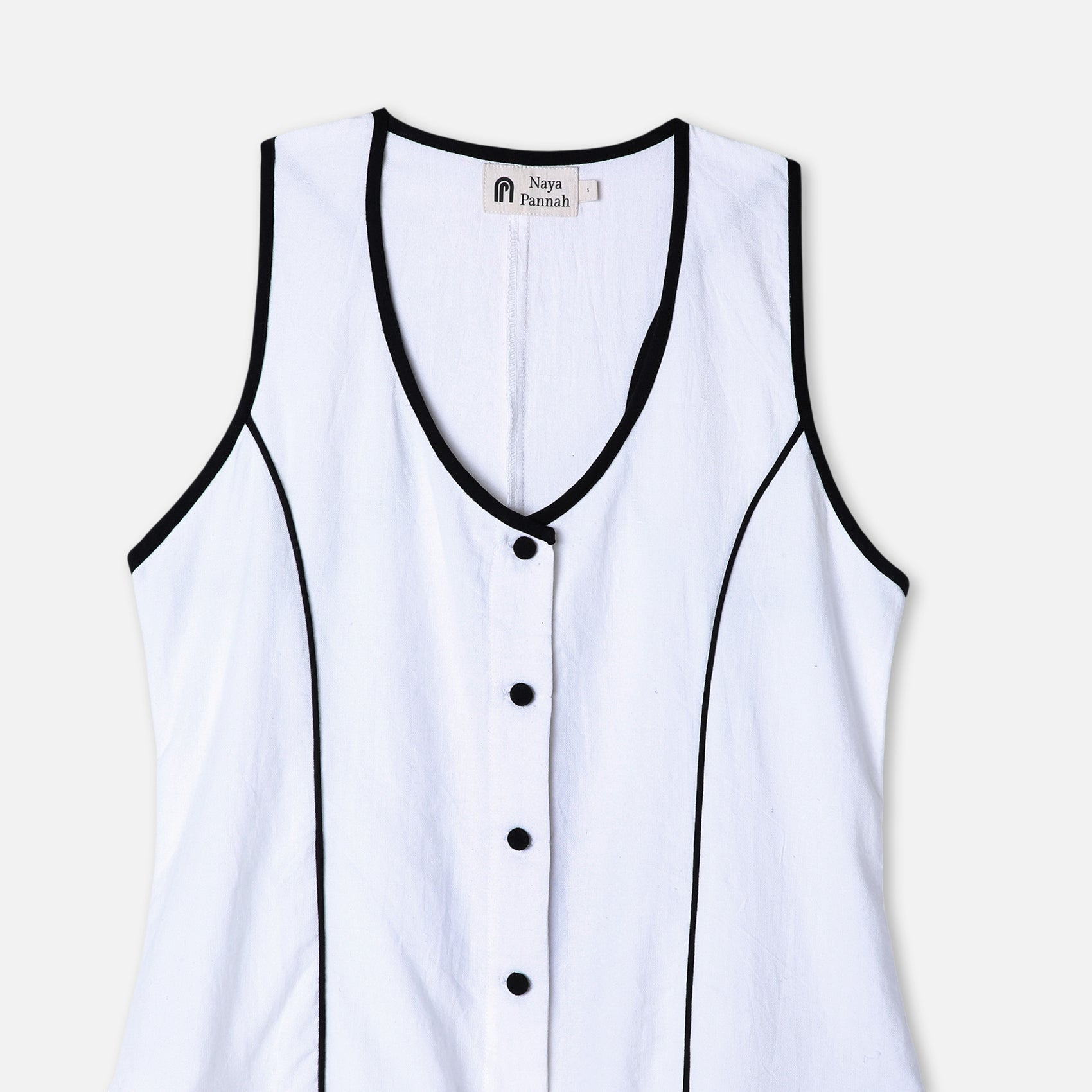 Racerback Contrast-Stitch Mini Dress