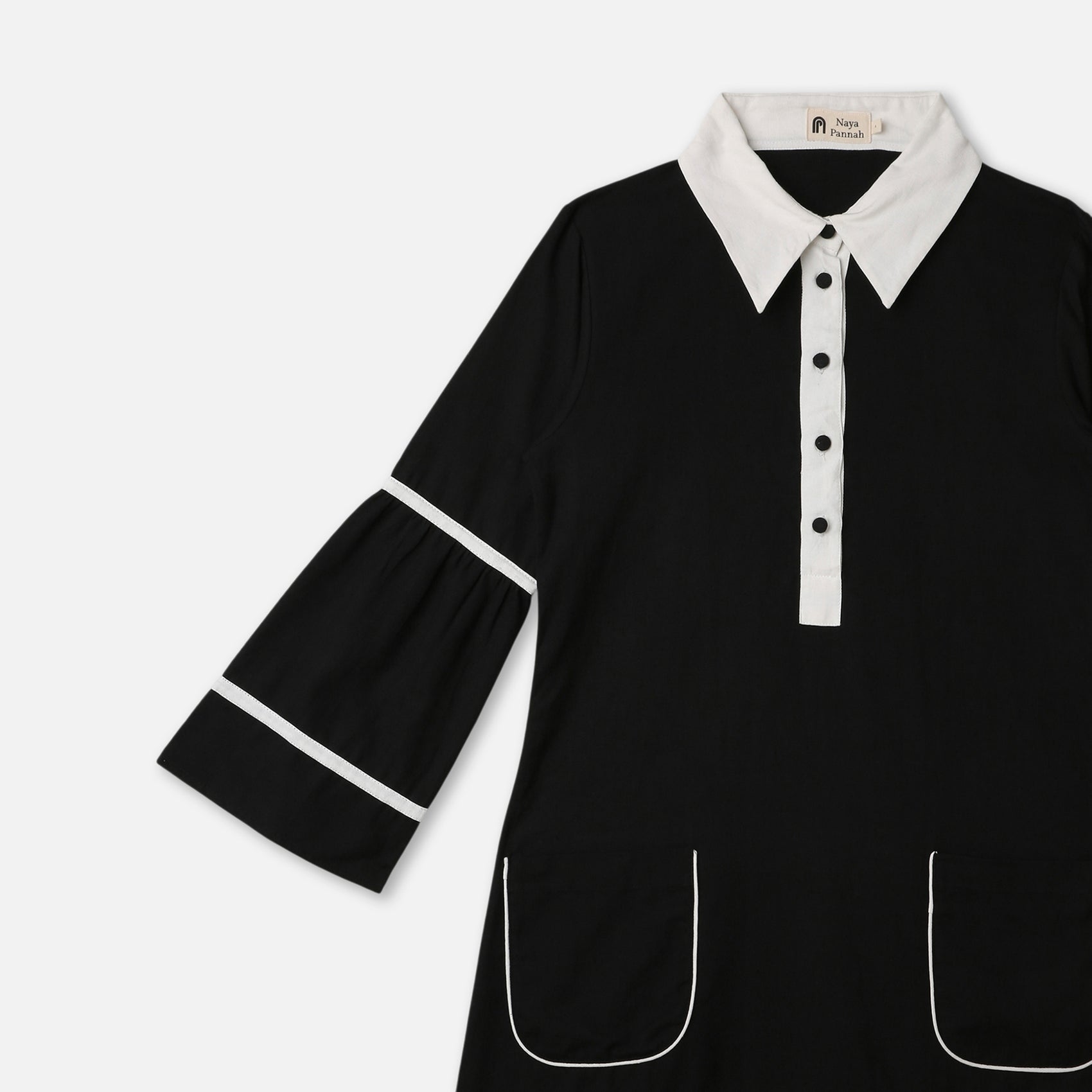 COLLARED MIDI DRESS