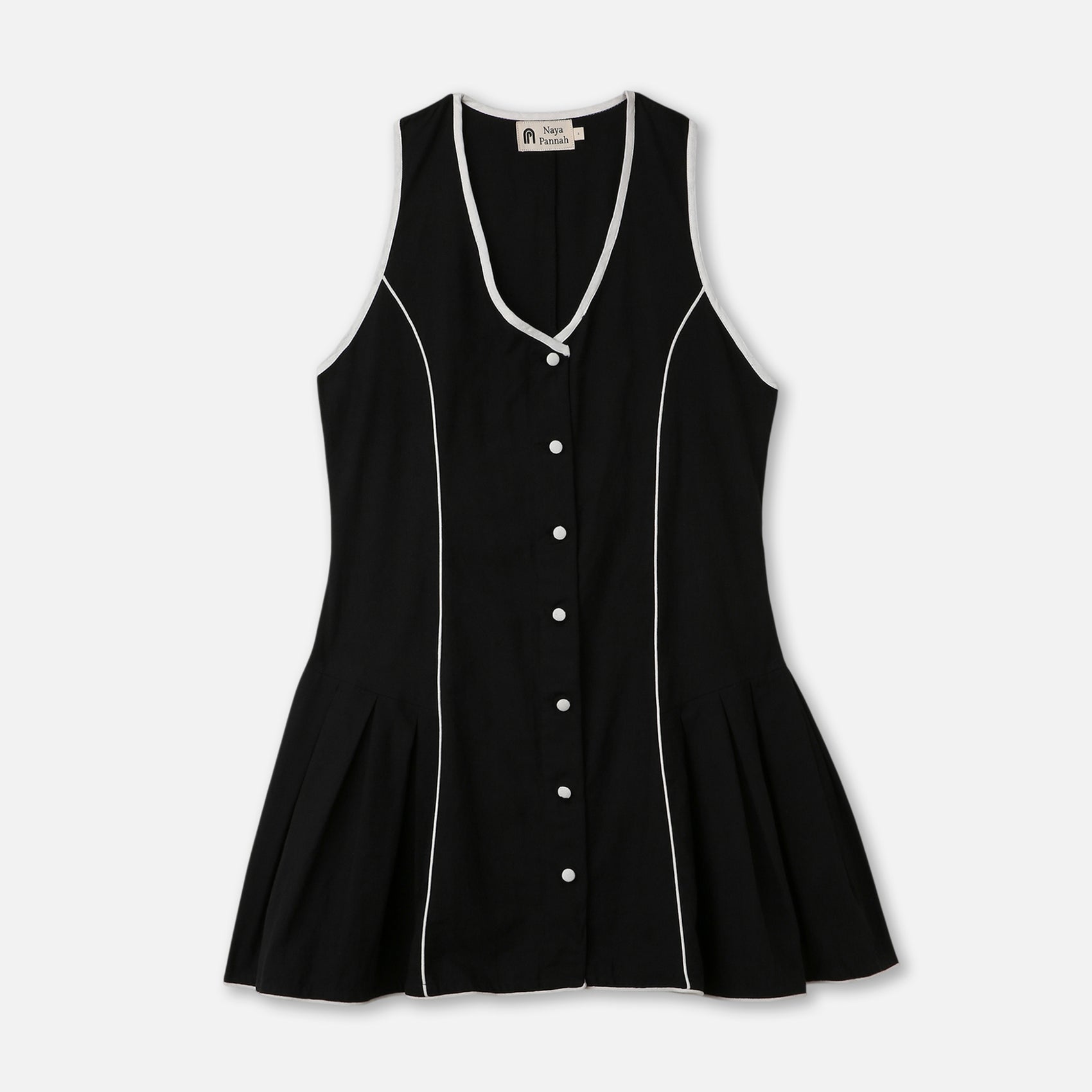 Contrast Piping Tennis Mini Dress