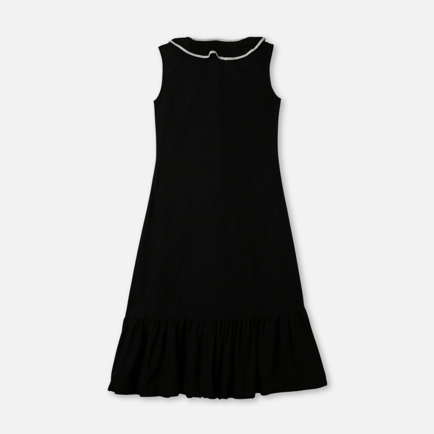 LONG RUFFLE MIDI DRESS