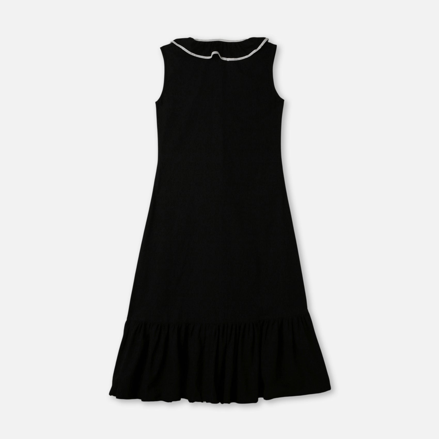 LONG RUFFLE MIDI DRESS
