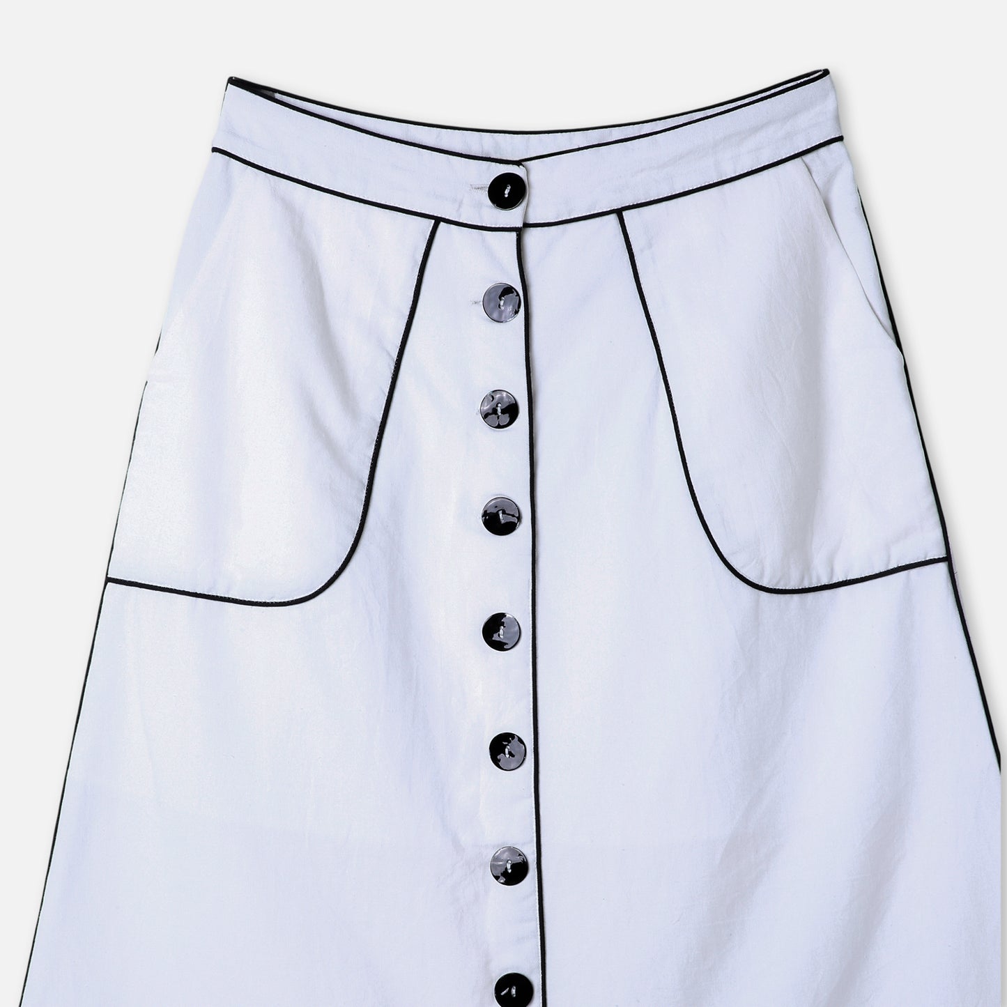 Outline Detail Straight Midi Skirt