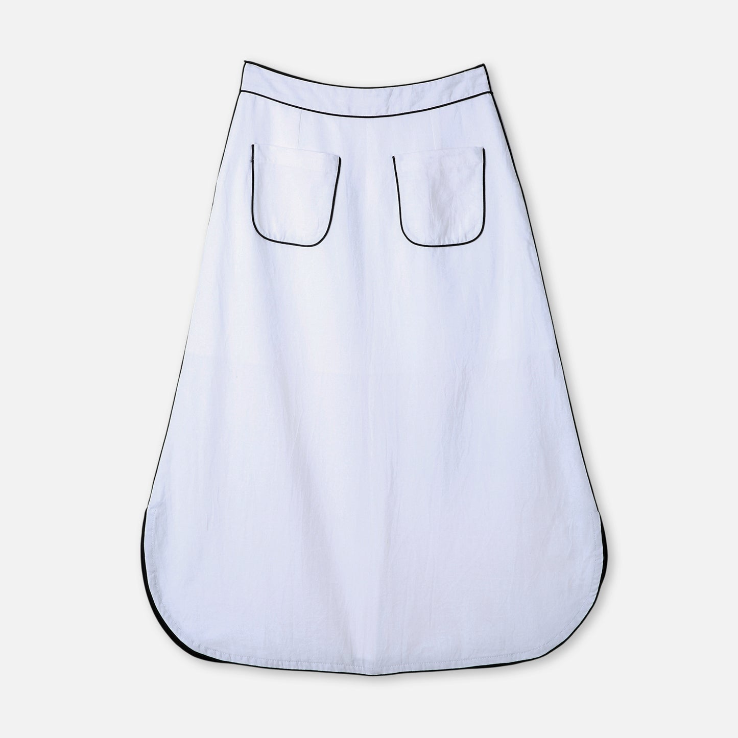Outline Detail Straight Midi Skirt