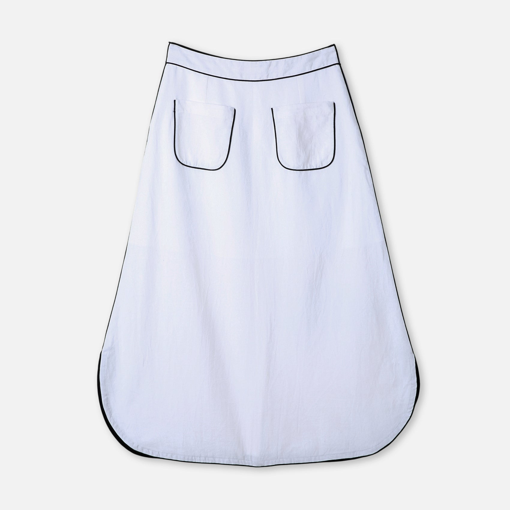 Outline Detail Straight Midi Skirt
