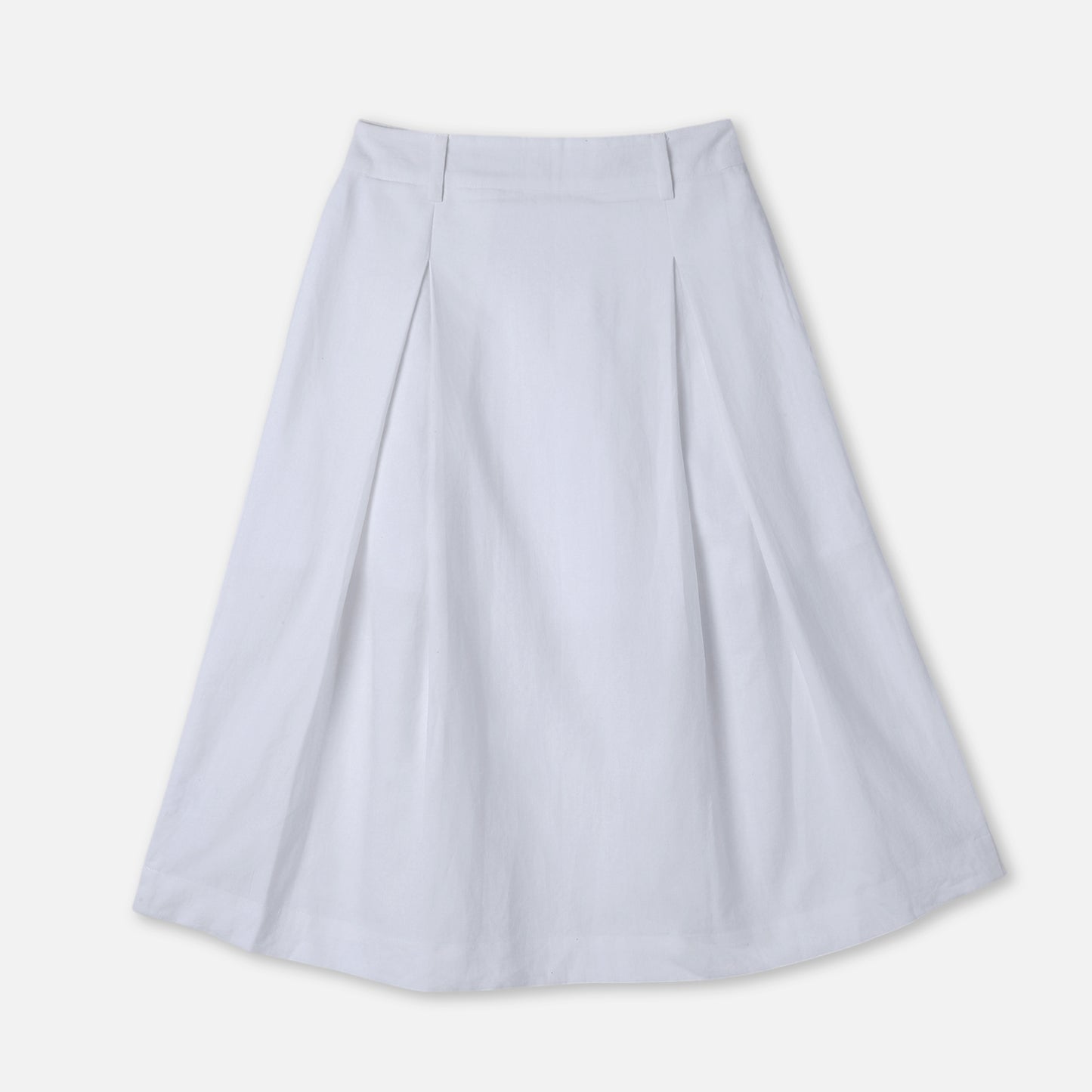 Contrast Button Flare Skirt