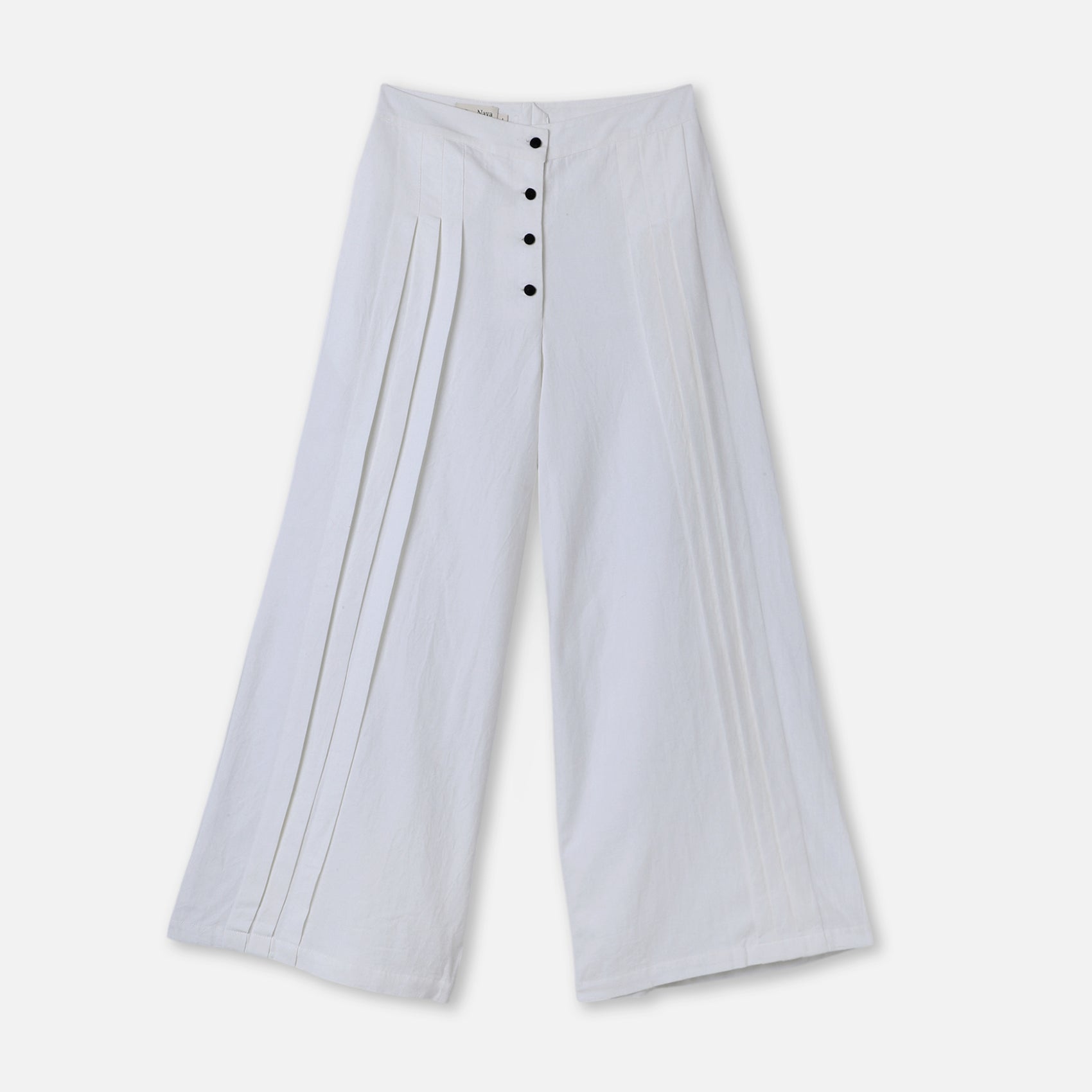 Triple-Pleat Wide-Leg Trouser