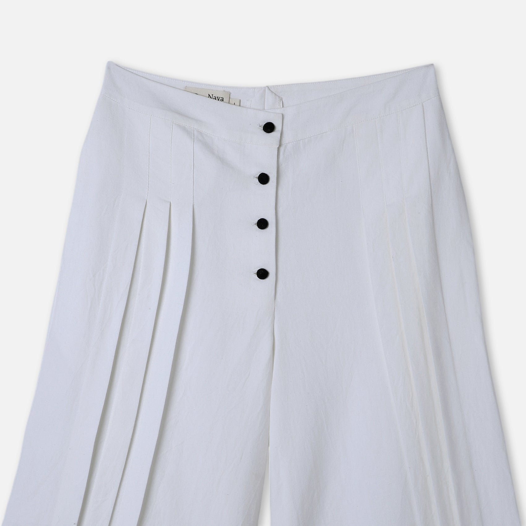 Triple-Pleat Wide-Leg Trouser