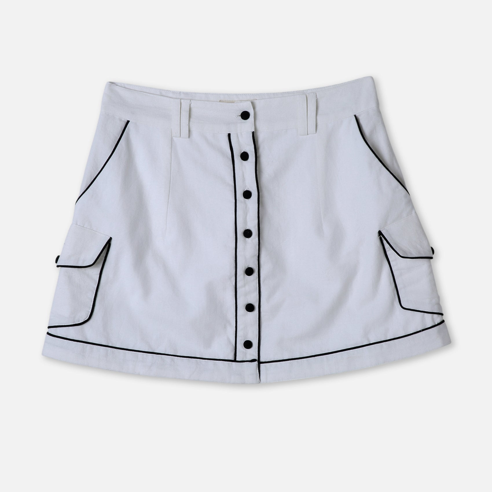 Utility Button-Down Mini Skirt