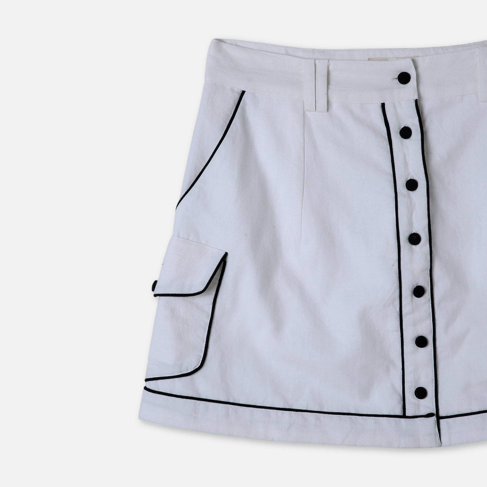 Utility Button-Down Mini Skirt