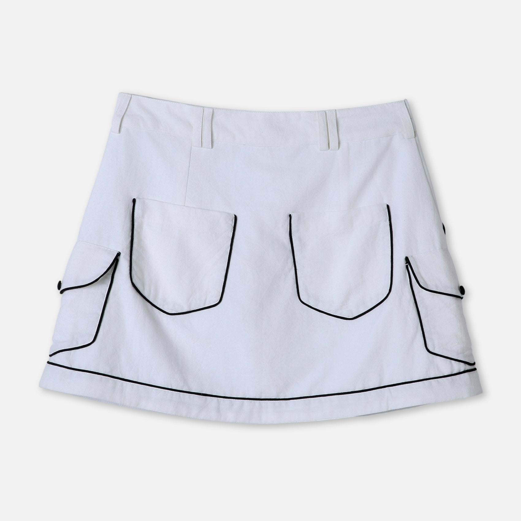 Utility Button-Down Mini Skirt