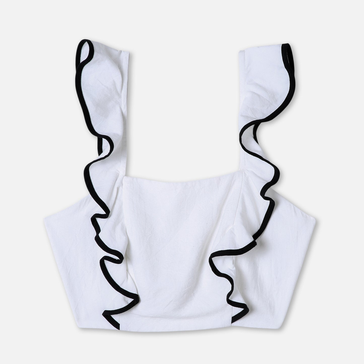 Contrast Frill Strap Top